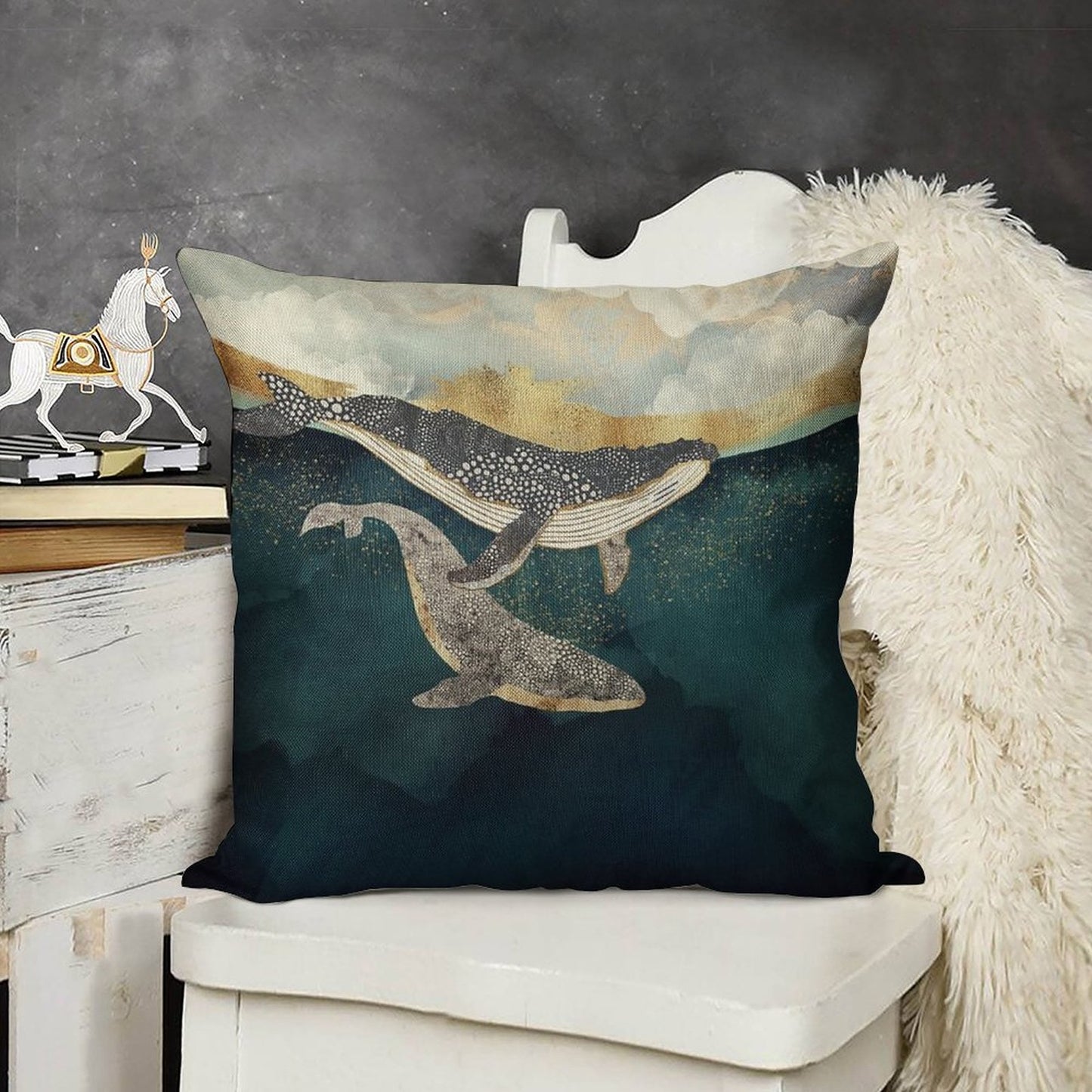 Bond II Linen Throw Pillow Cover
