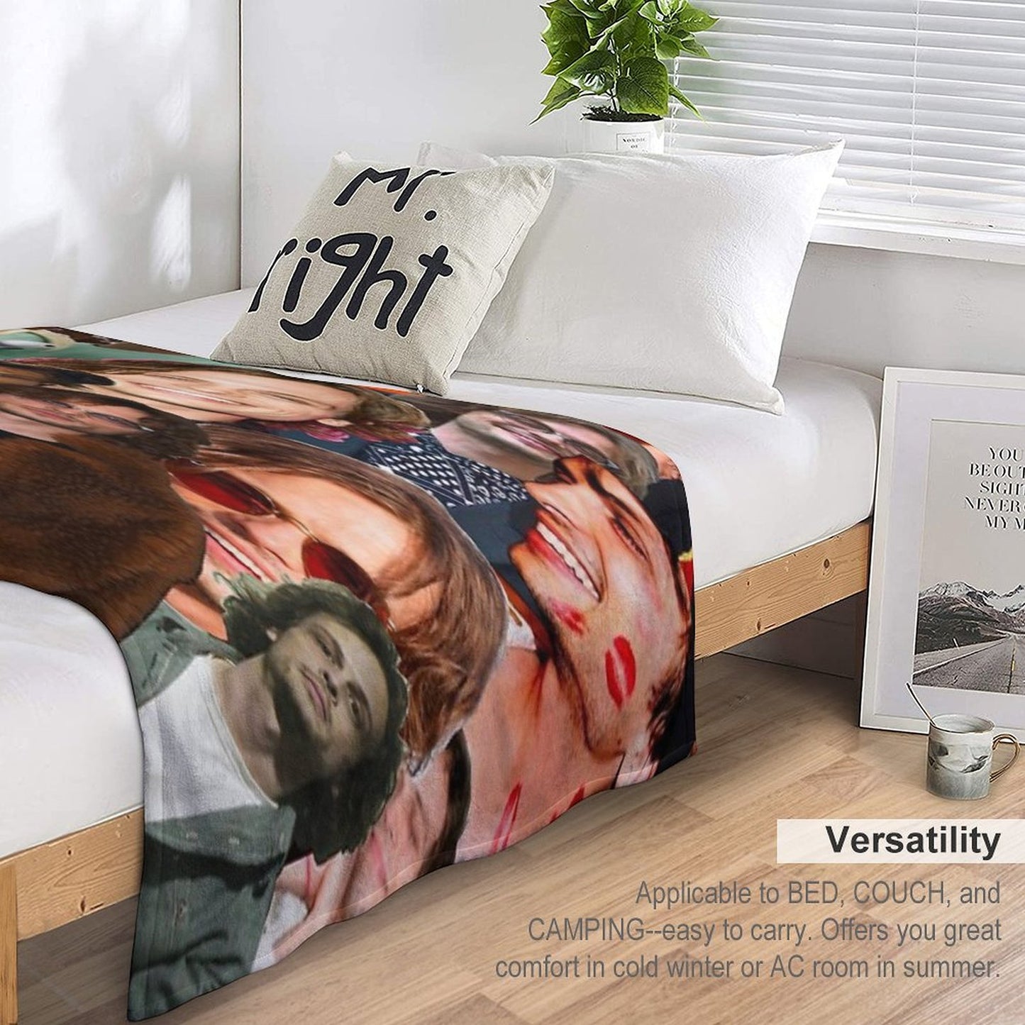 Matthew Gray Gubler Collage Throw Blanket