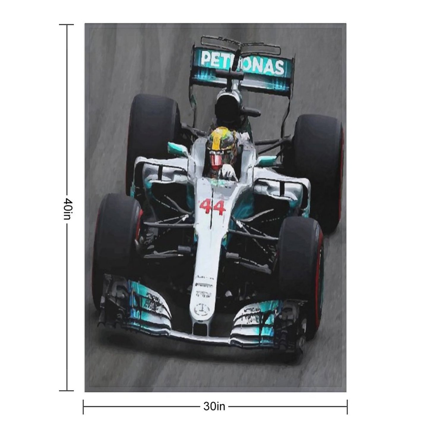 Lewis Hamilton 44 - F1 2024 Throw Blanket