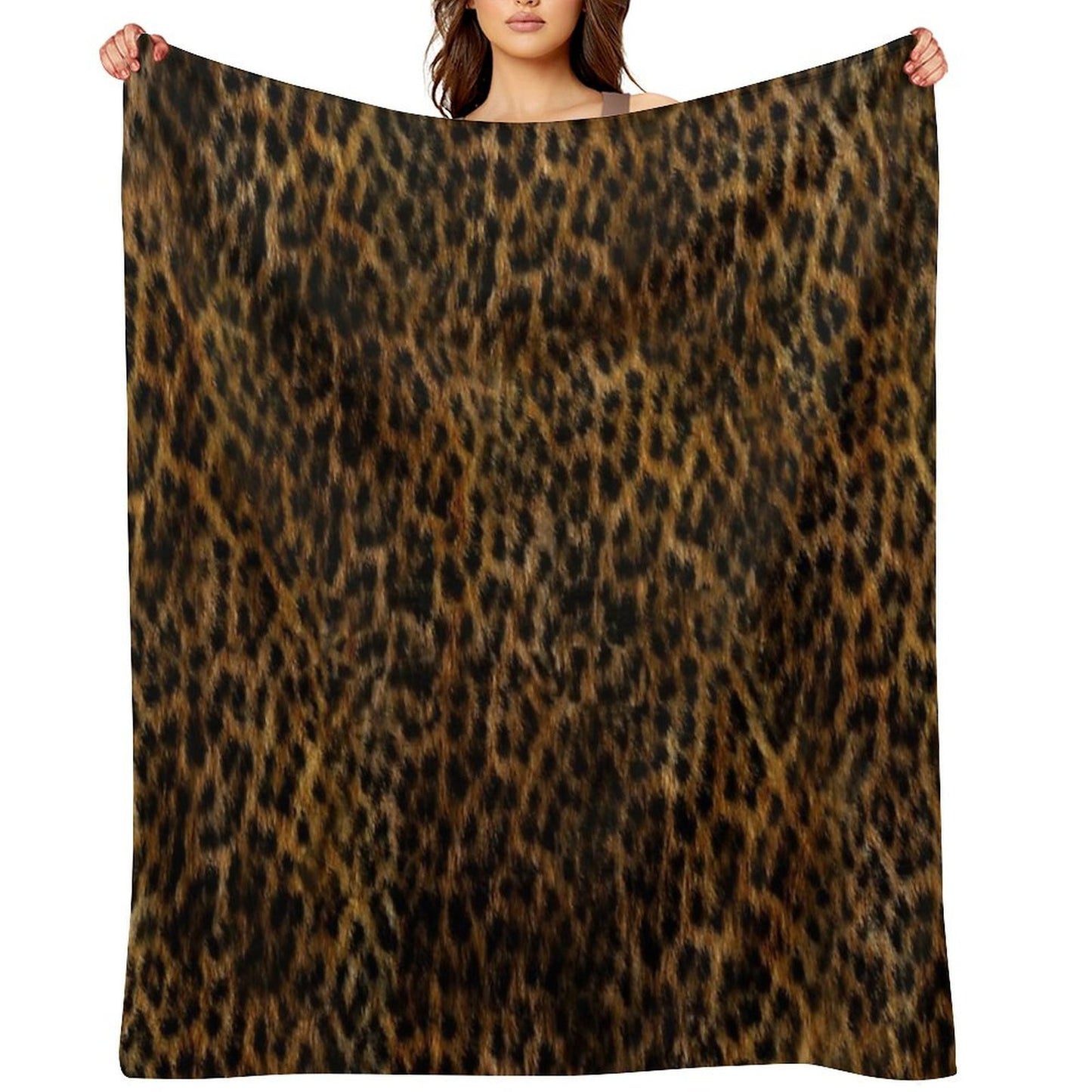 Cheetah Fur Texture Throw Blanket