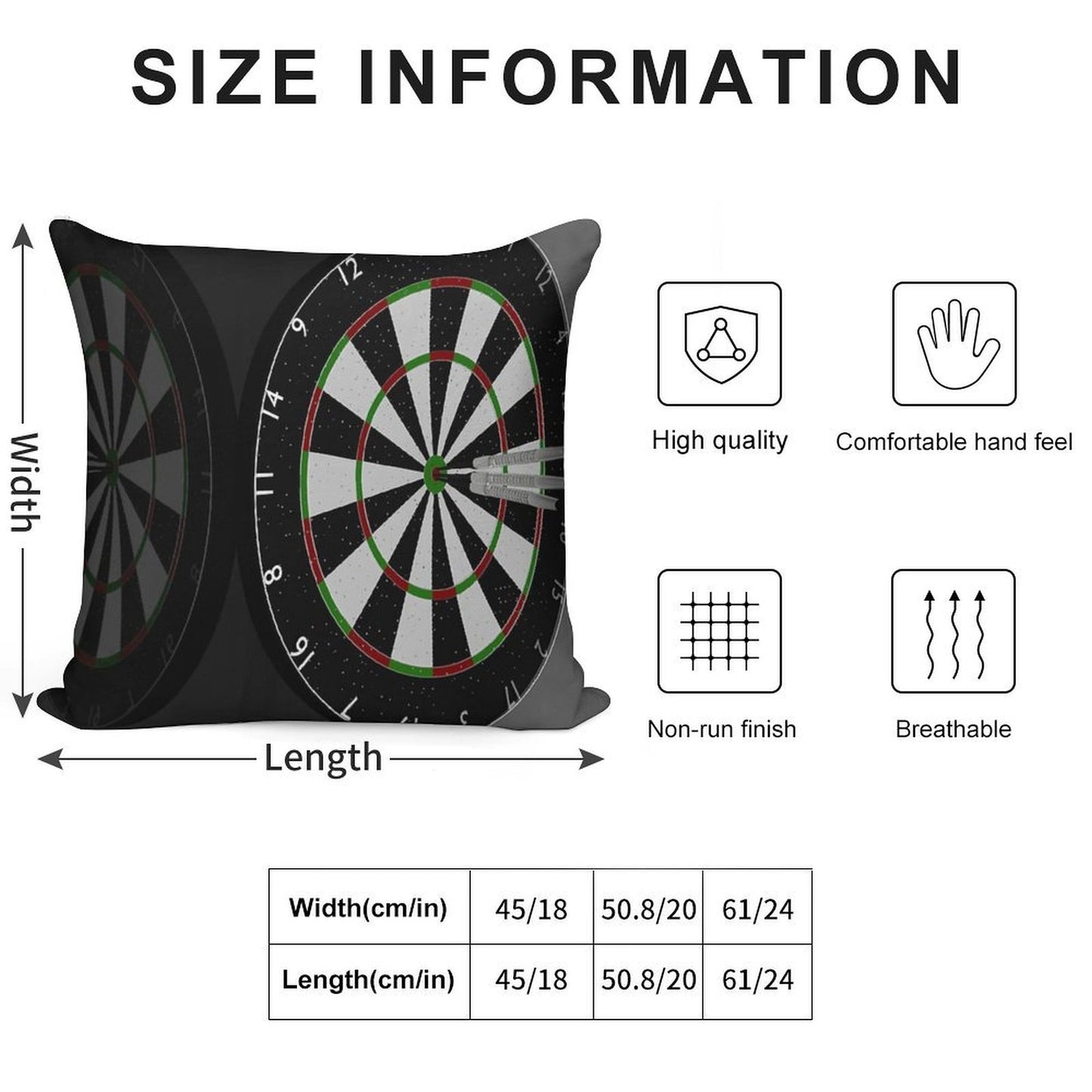 Dart Soft Fade-Resistant Throw Pillow