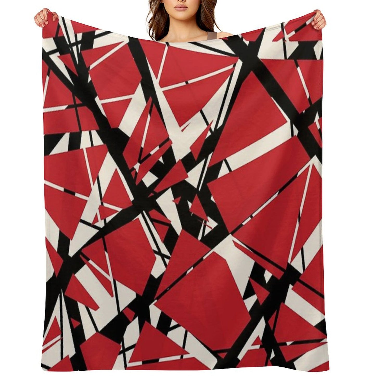 EVH Authentic Stripes Design (red) Throw Blanket