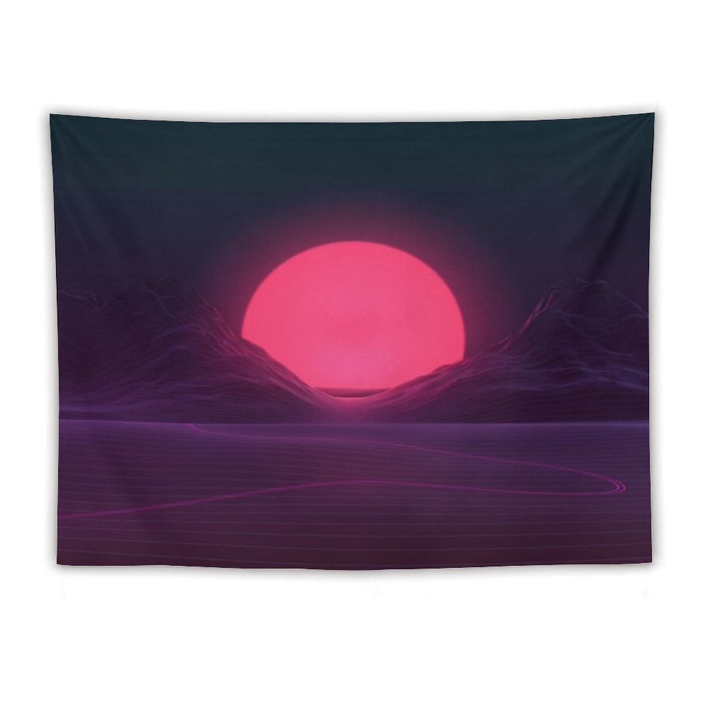 Neon Sunset Tapestry