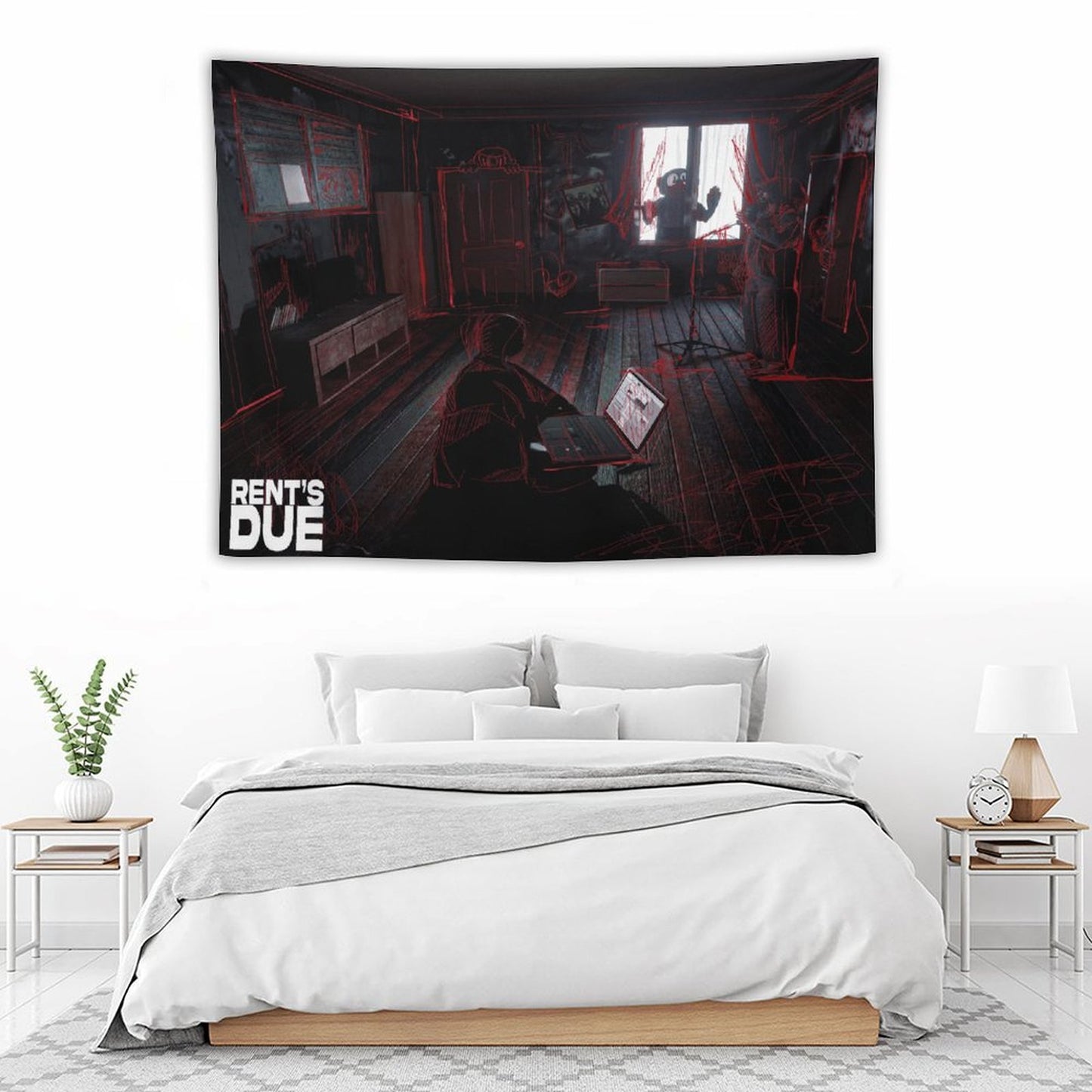 RENT’S DUE Tapestry