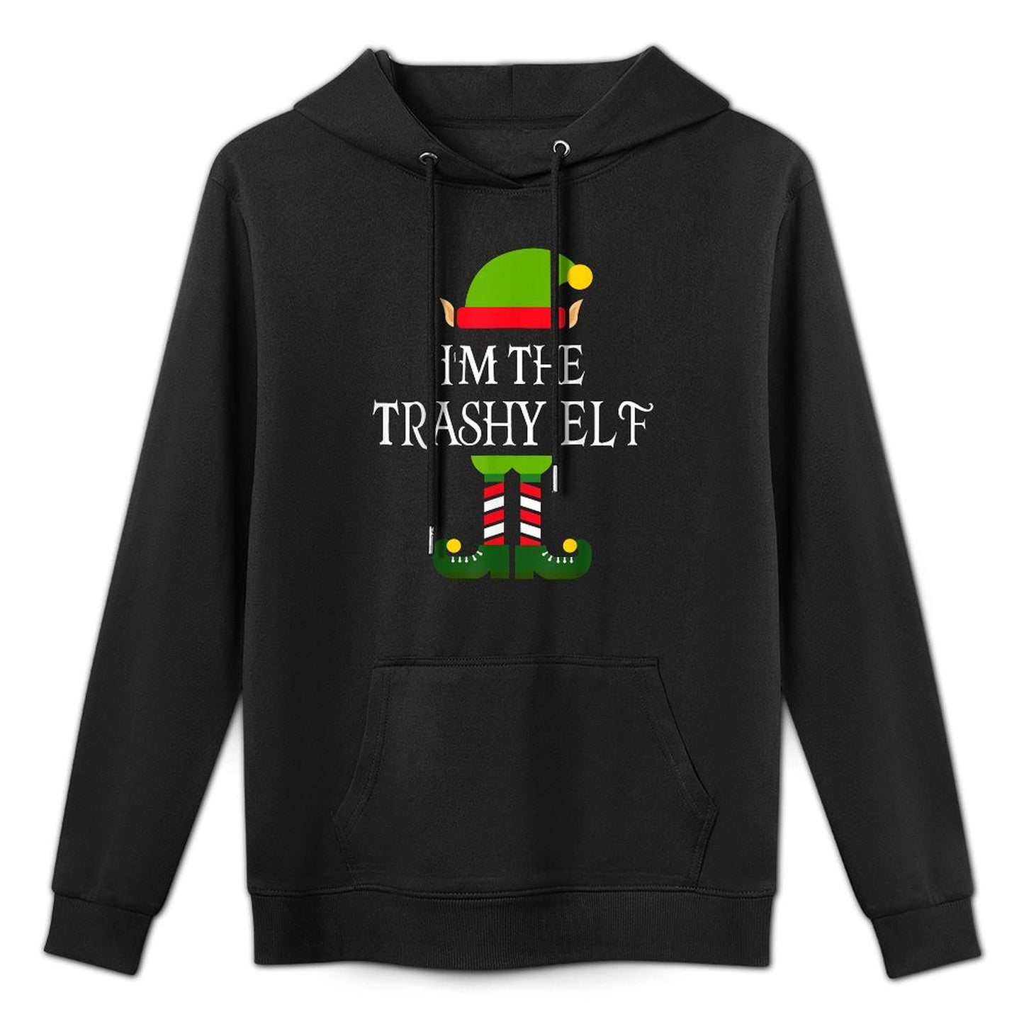 Im The Trashy Elf Family Matching Christmas Pajama Adjustable Hood Hoodie