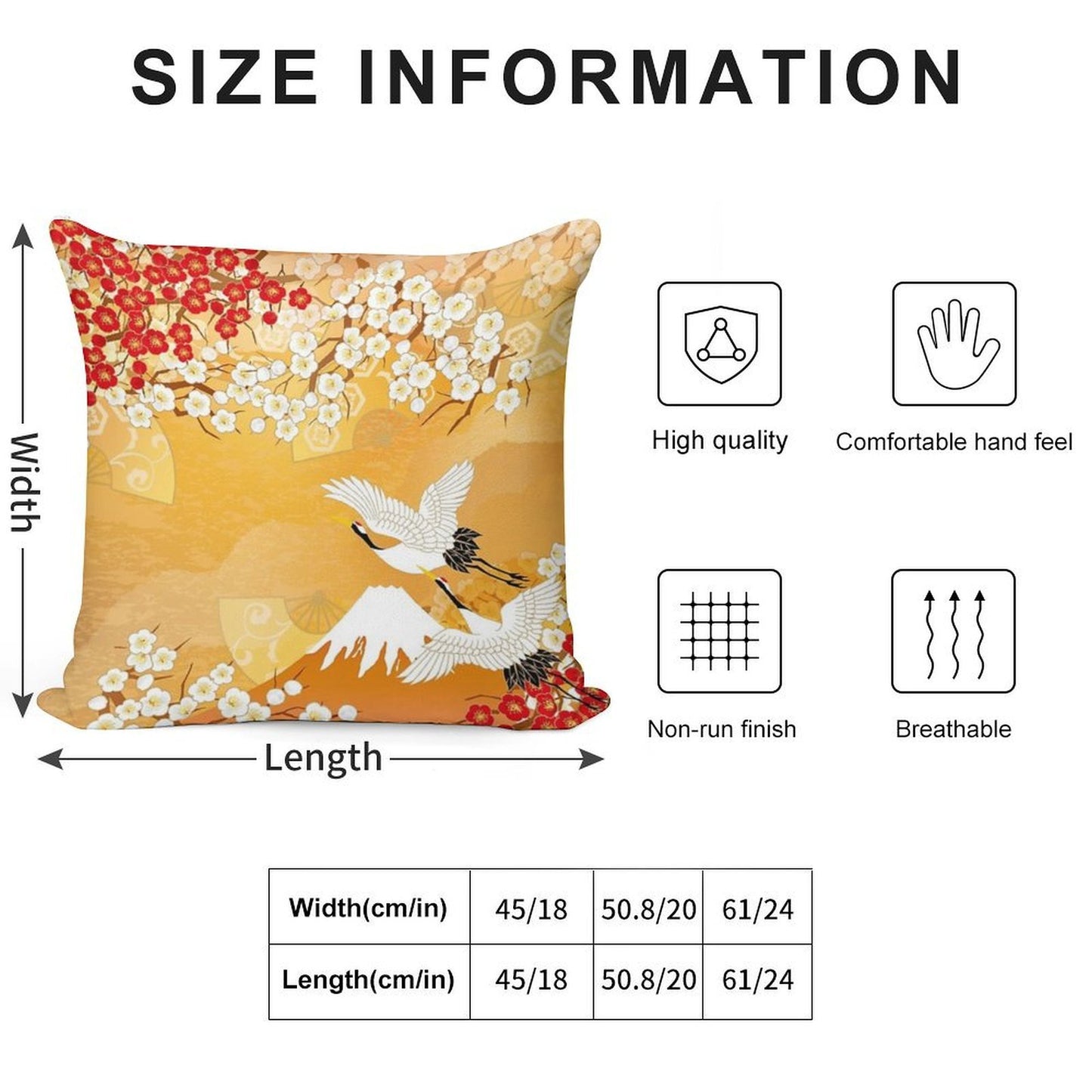Beautiful Kimono of Japan Soft Anti-Pilling Throw Pillow