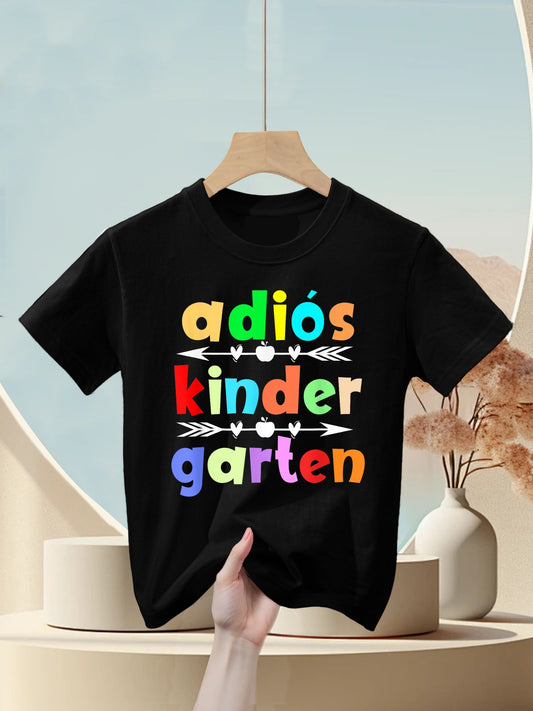 Adiós Kindergarten Graduación De Kinder Spanish Graduation Kids T-Shirt
