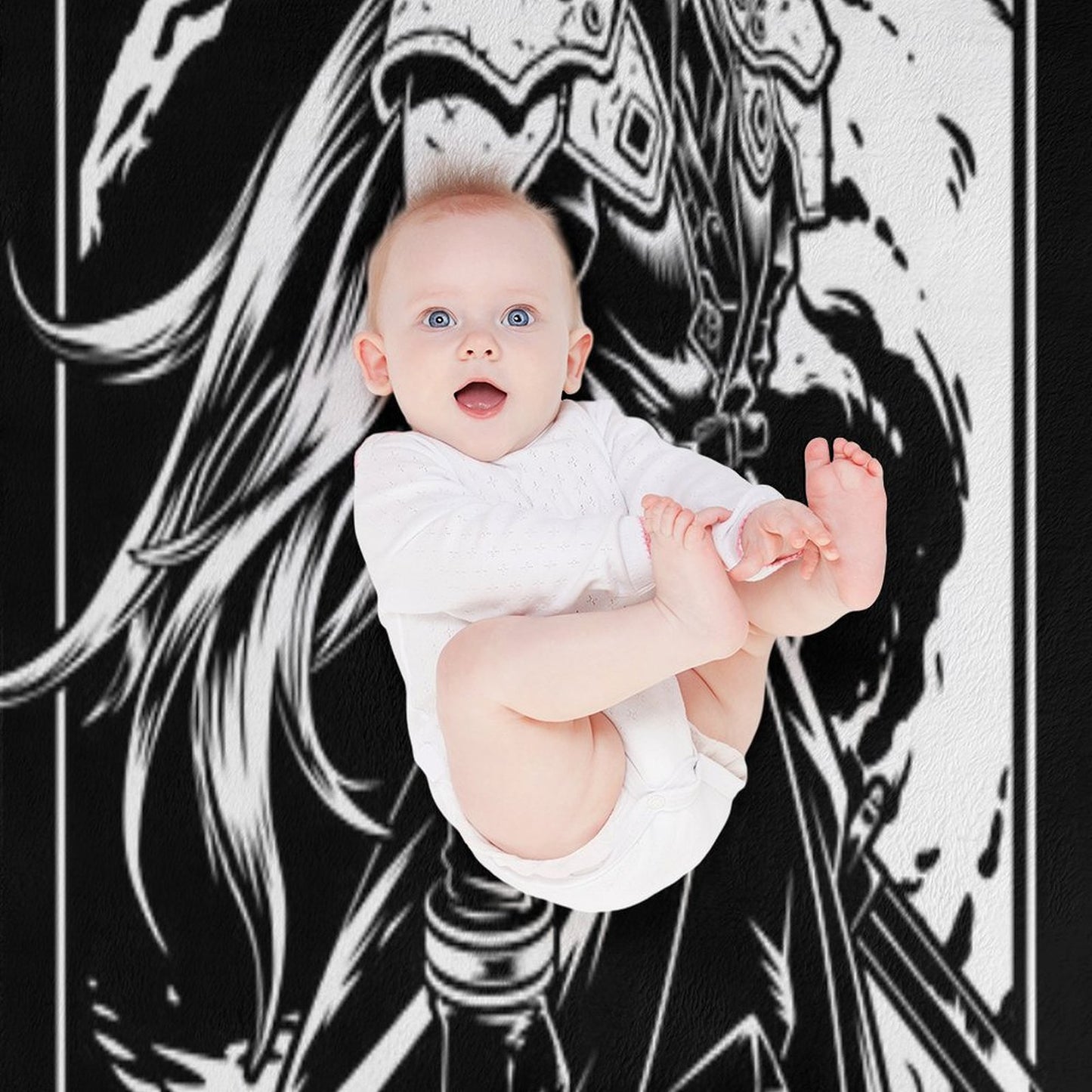 The Man in Black Cape Throw Blanket