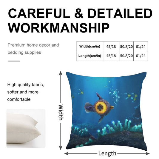 Peeper Linen Throw Pillow Cover