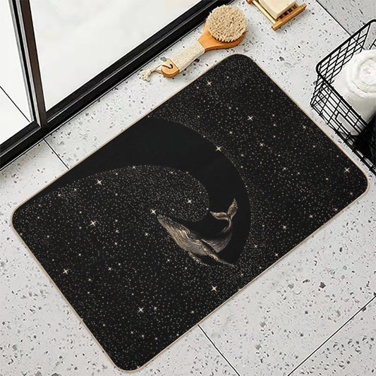 Starry Whale - Dark GOLD Version Odorless Bath Mat
