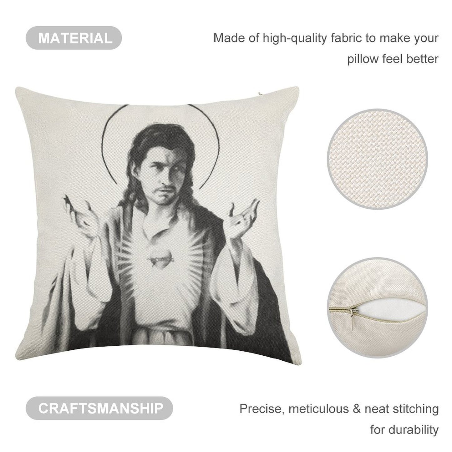 Arctic Monkeys Alex Turner As Jesus Linen Throw Pillow Cover
