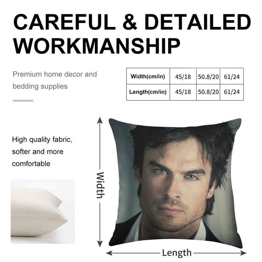 Ian Linen Throw Pillow Cover