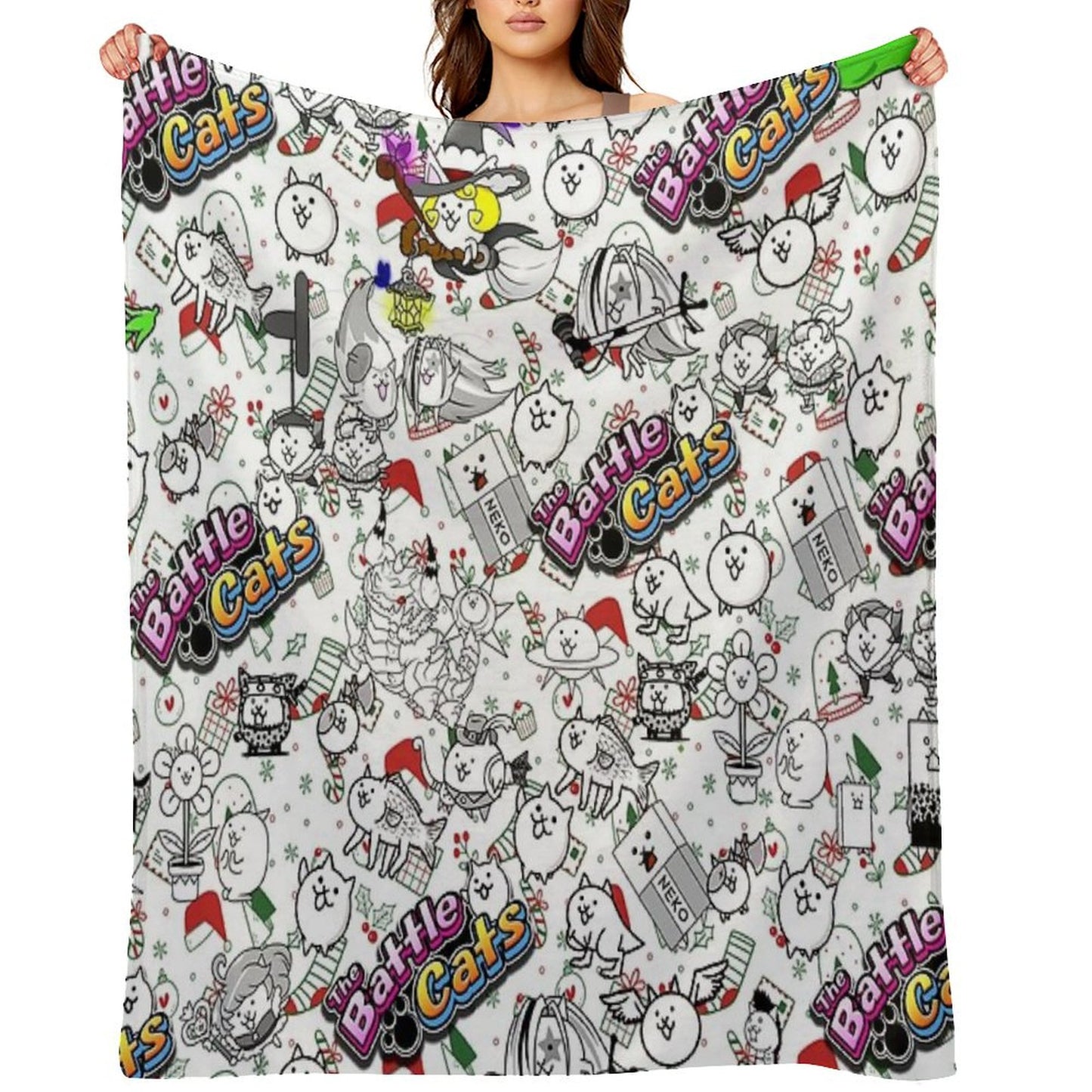 Battle Cats Throw Blanket