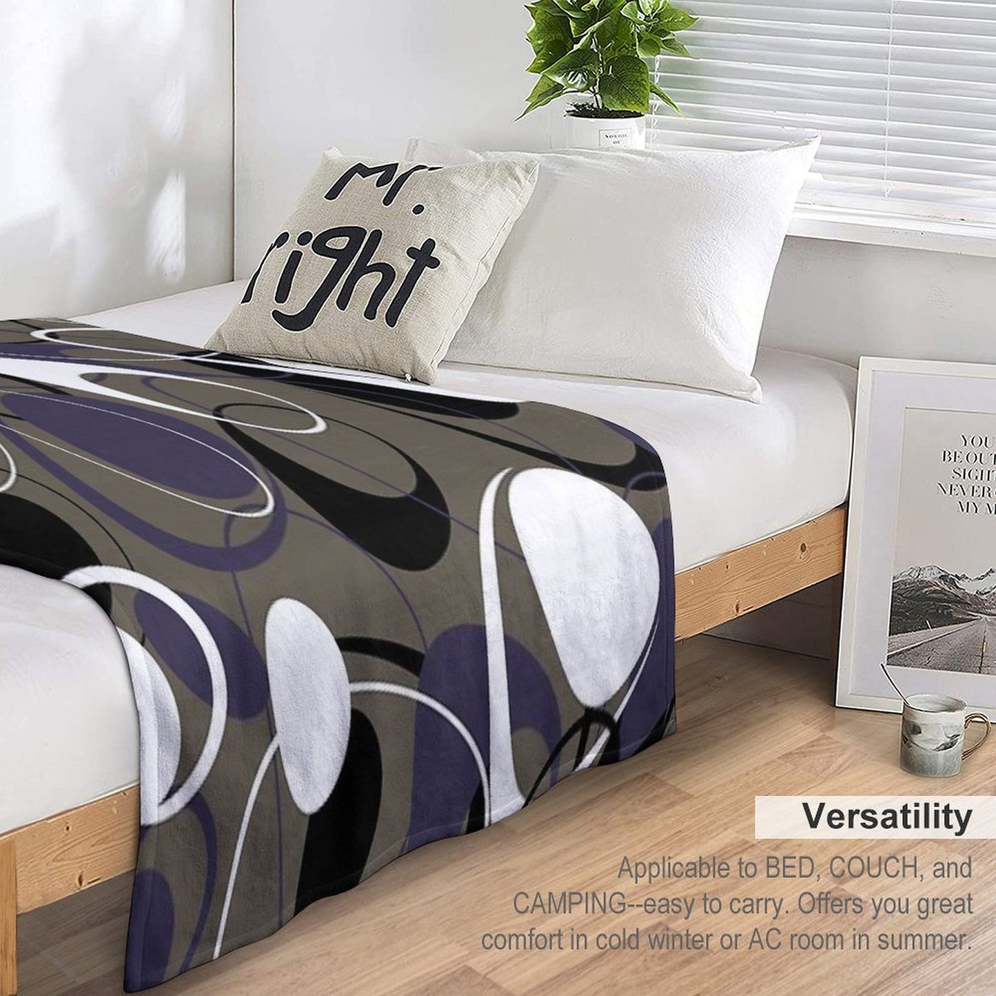 Retro 60s Ovals Throw Blanket