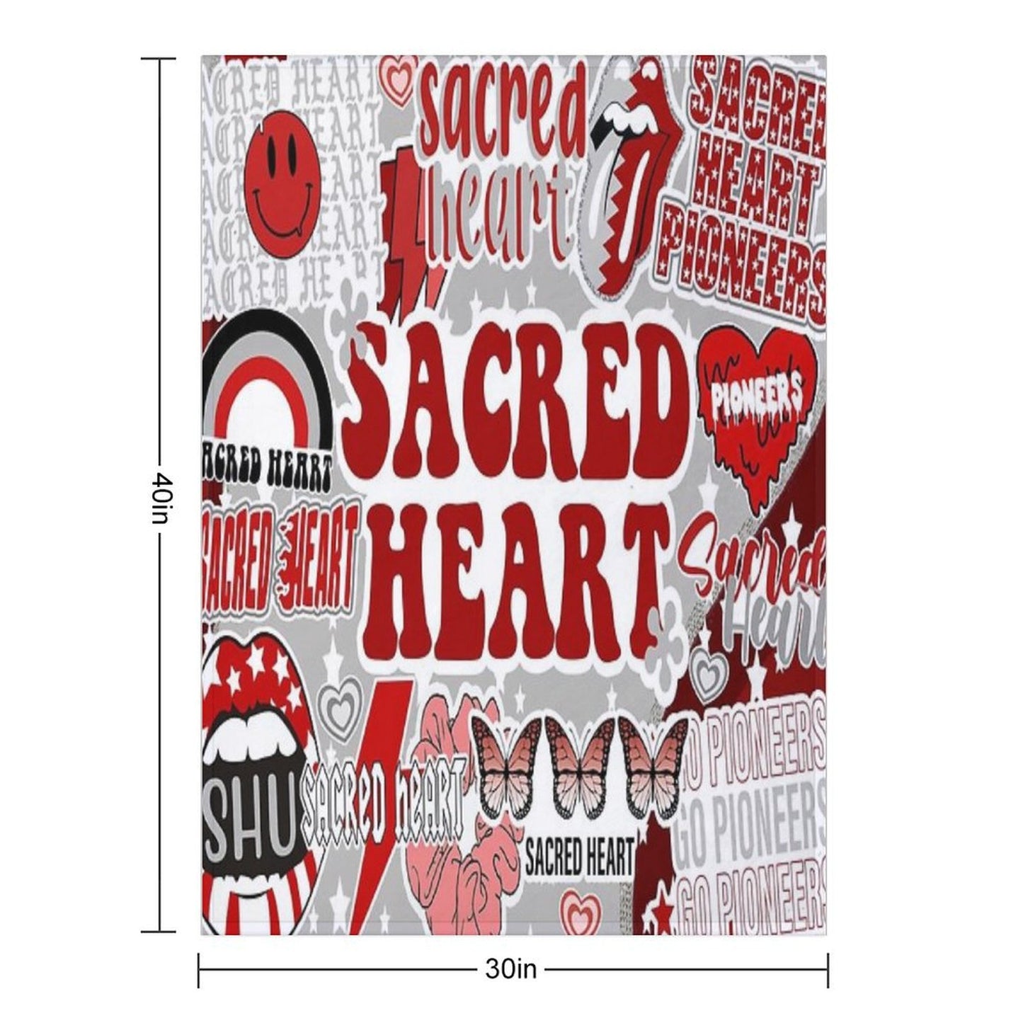 Sacred Heart Collage Throw Blanket