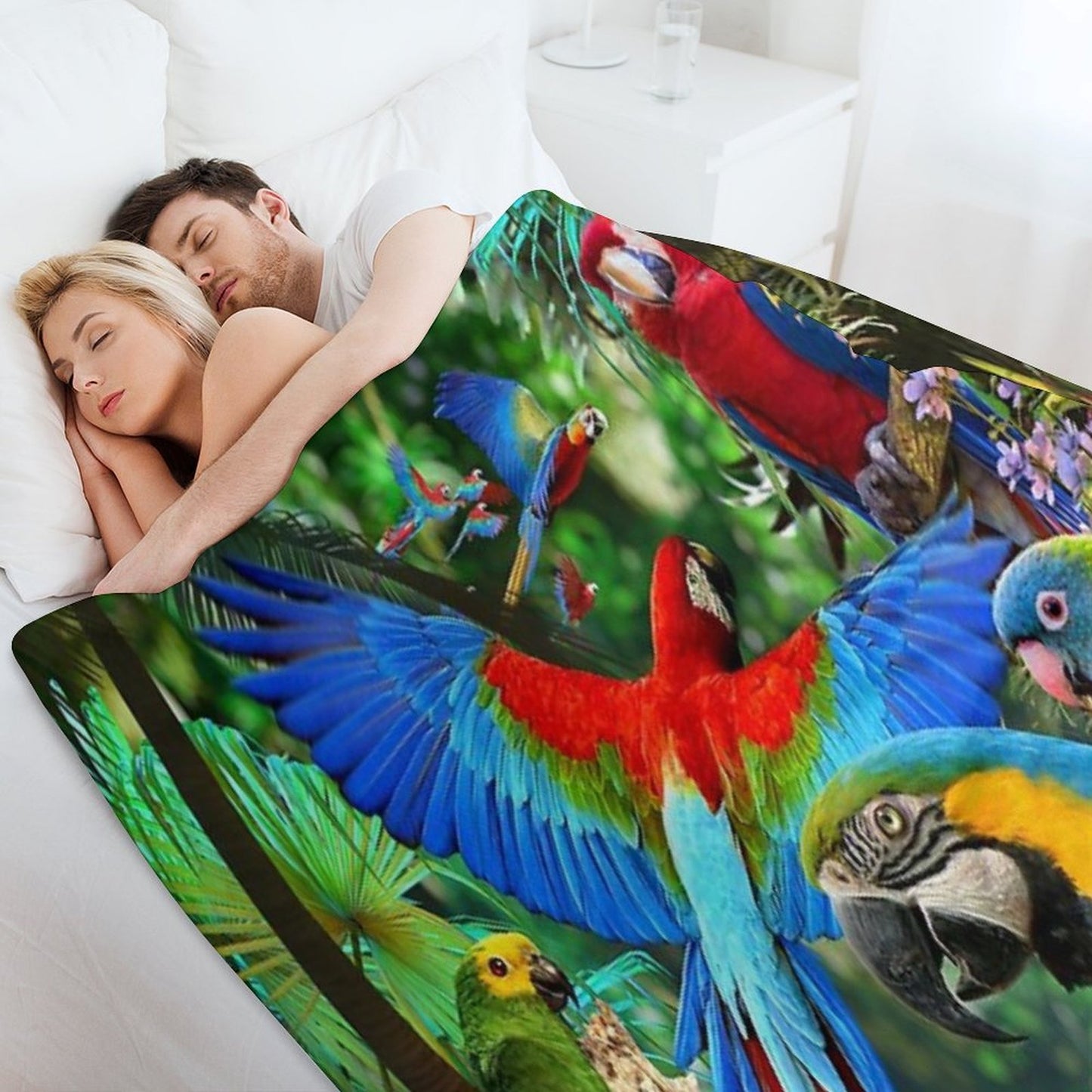 Parrots Throw Blanket