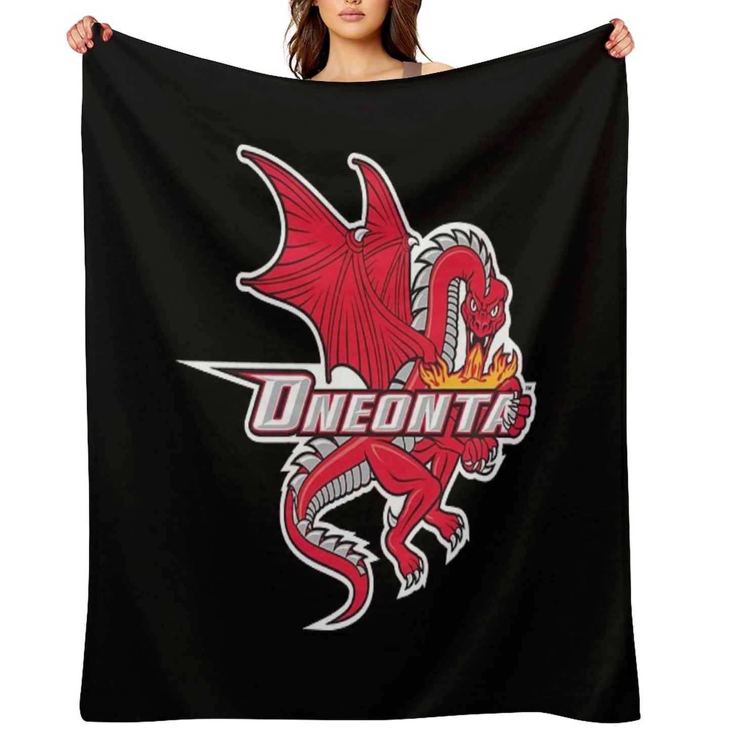 SUNY Oneonta Red Dragons Throw Blanket