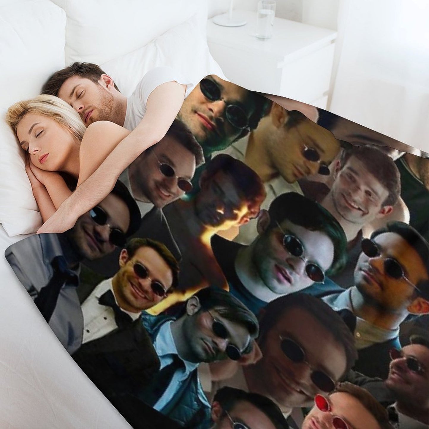 Devil Dare Photo Collage Throw Blanket