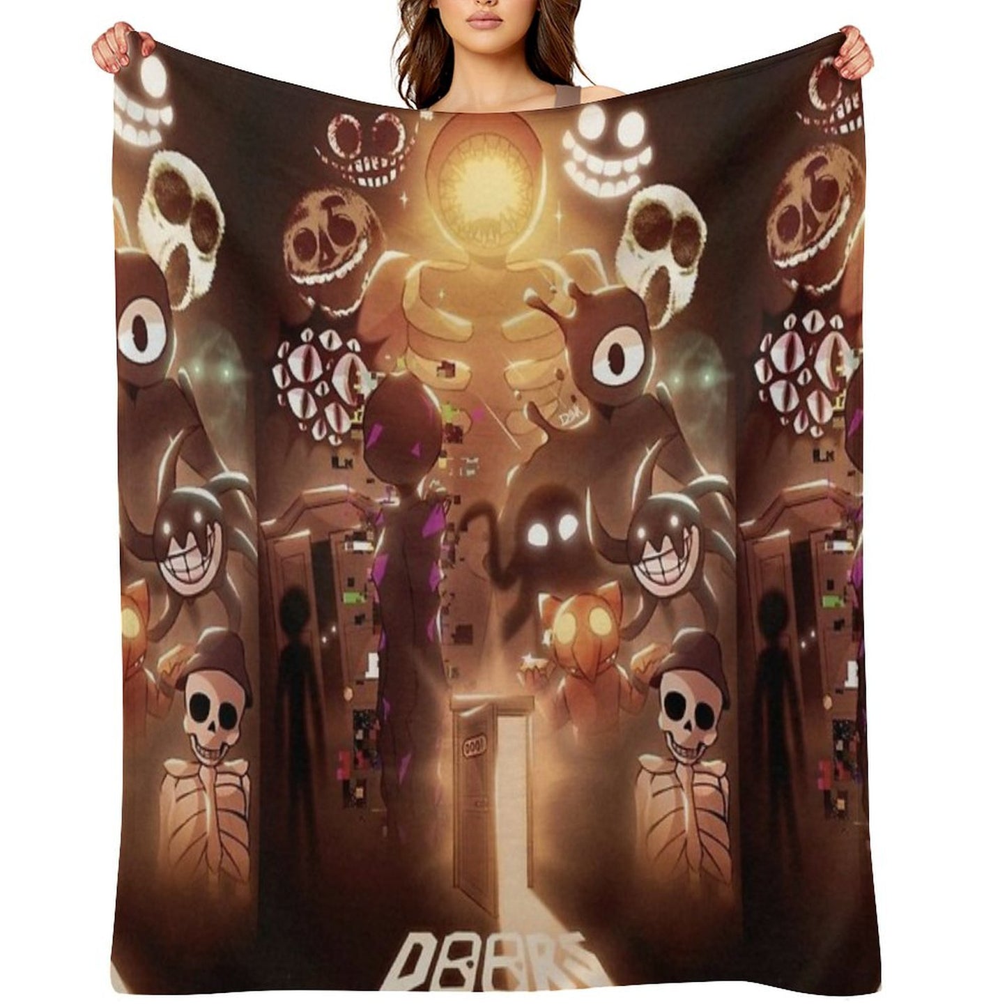 Roblox Doors, All Team Throw Blanket