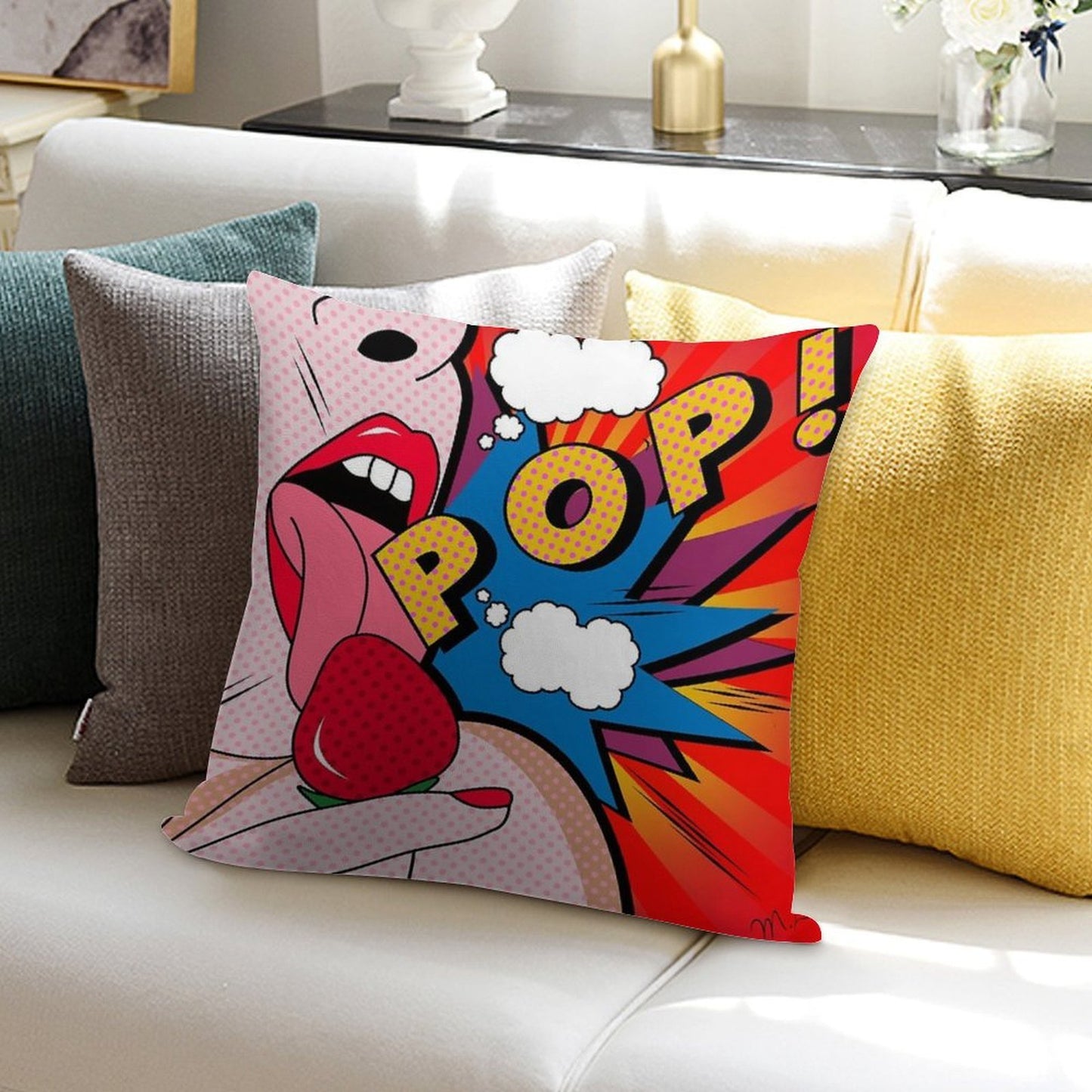 Pop Art Soft Warmth Comfort Throw Pillow