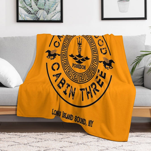 Percy Jackson - Camp Half-Blood - Cabin Three - Poseidon Throw Blanket