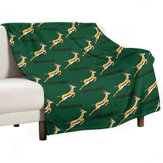 Springboks - The South Africa National Rugby Union Team Throw Blanket