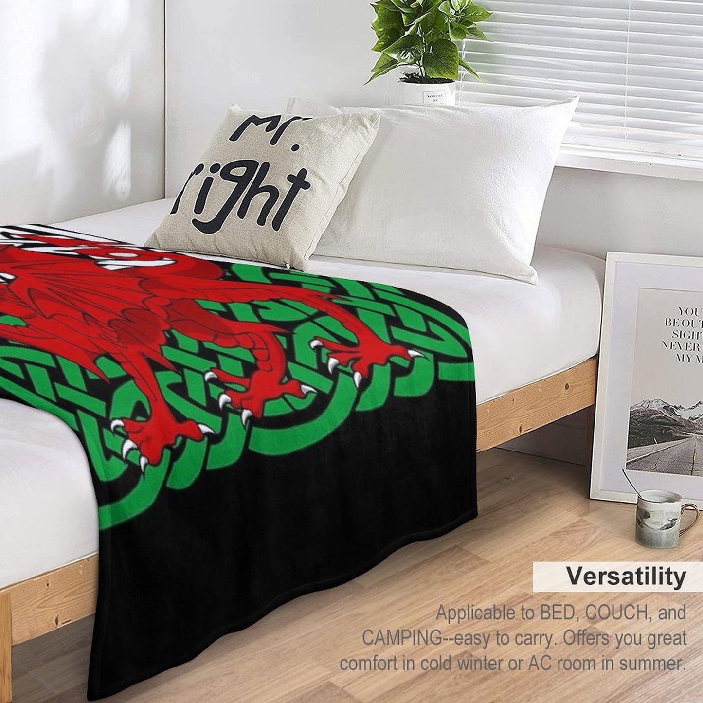 Y Ddraig Goch Throw Blanket