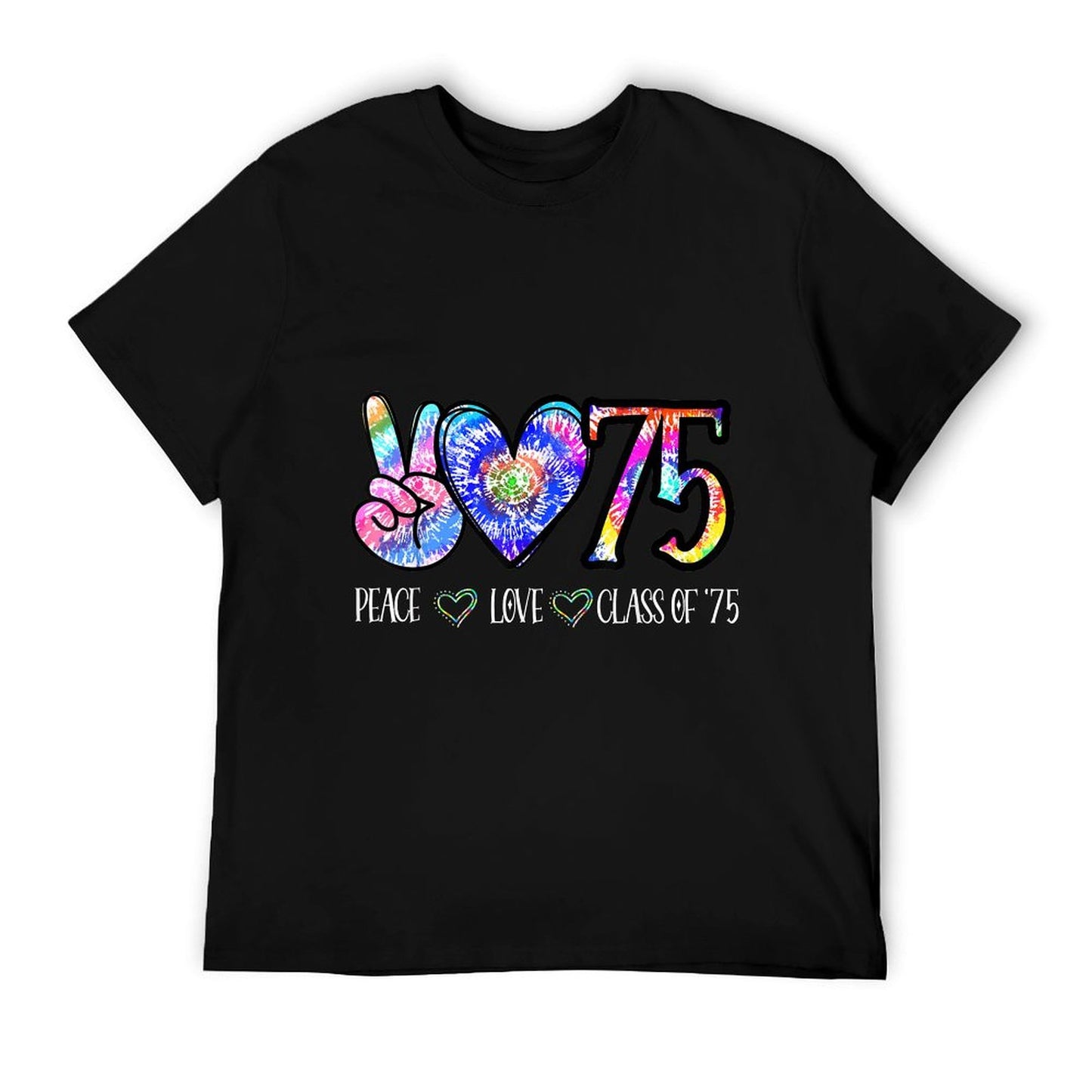 Class Of 75 1975 50th Class Reunion Tie Dye Graduation Items T-Shirt