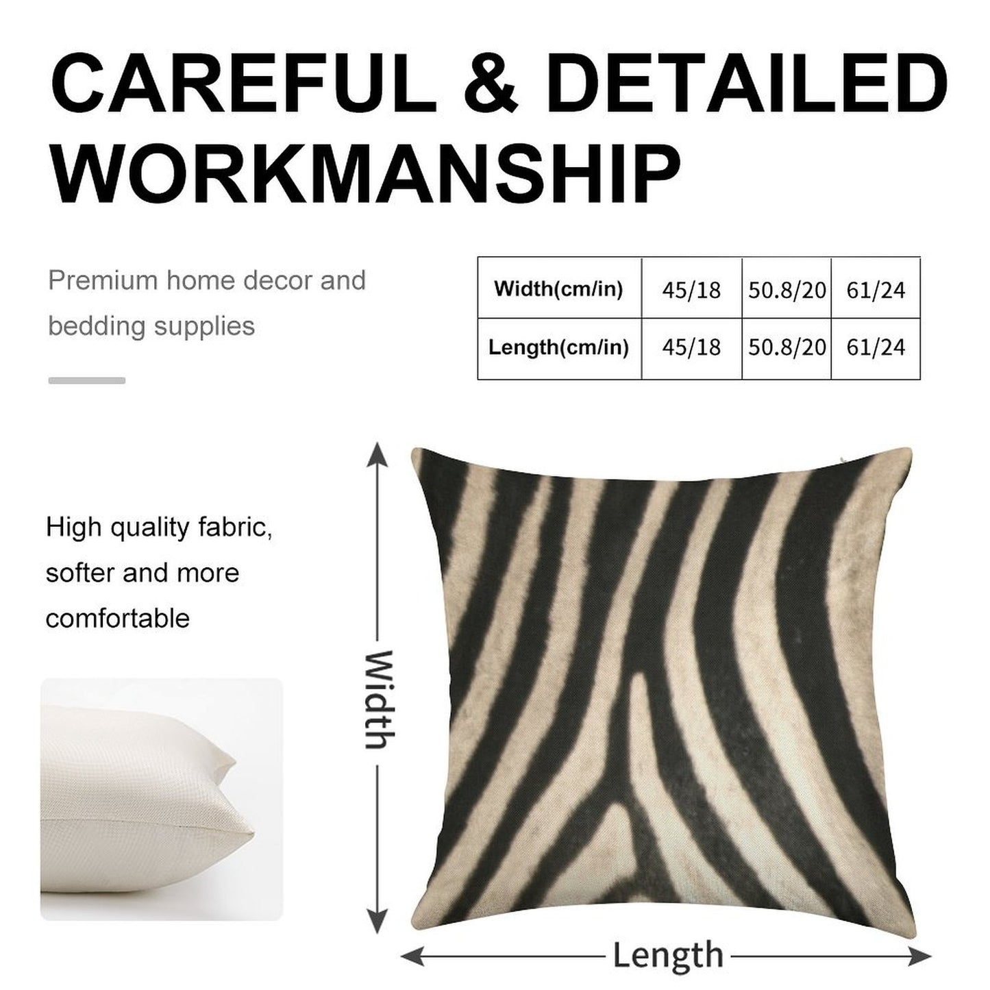 Zebra Print. Safari Animal Lovers Decor. Linen Throw Pillow Cover