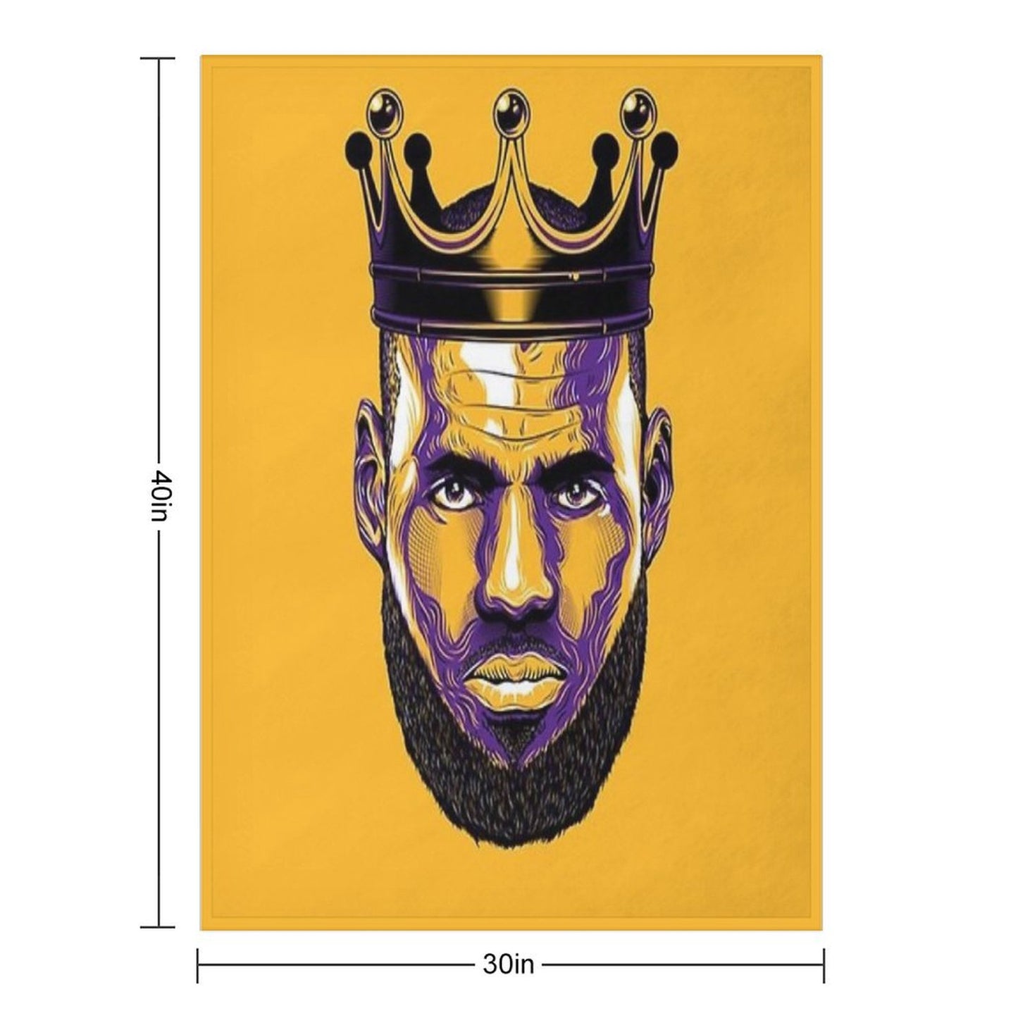 King Lebron James Throw Blanket