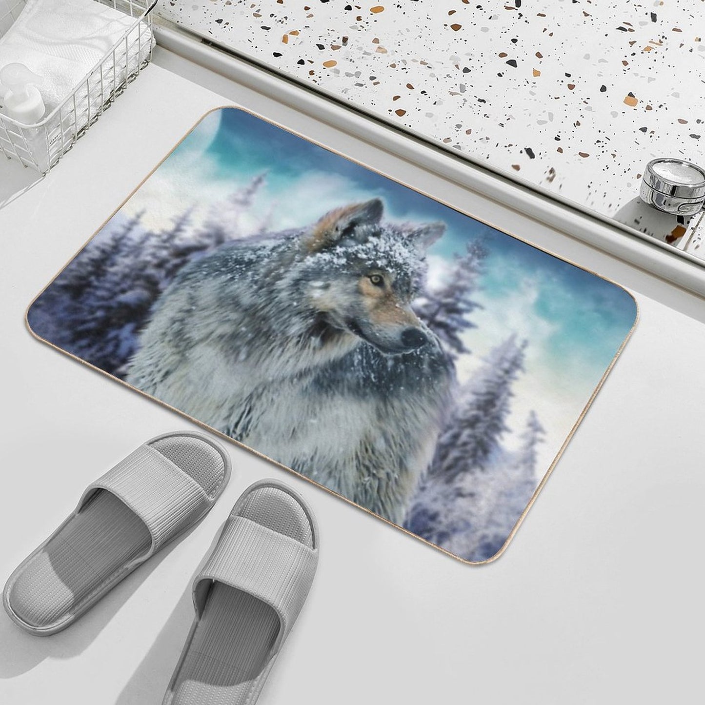 Wolf Bath Mat