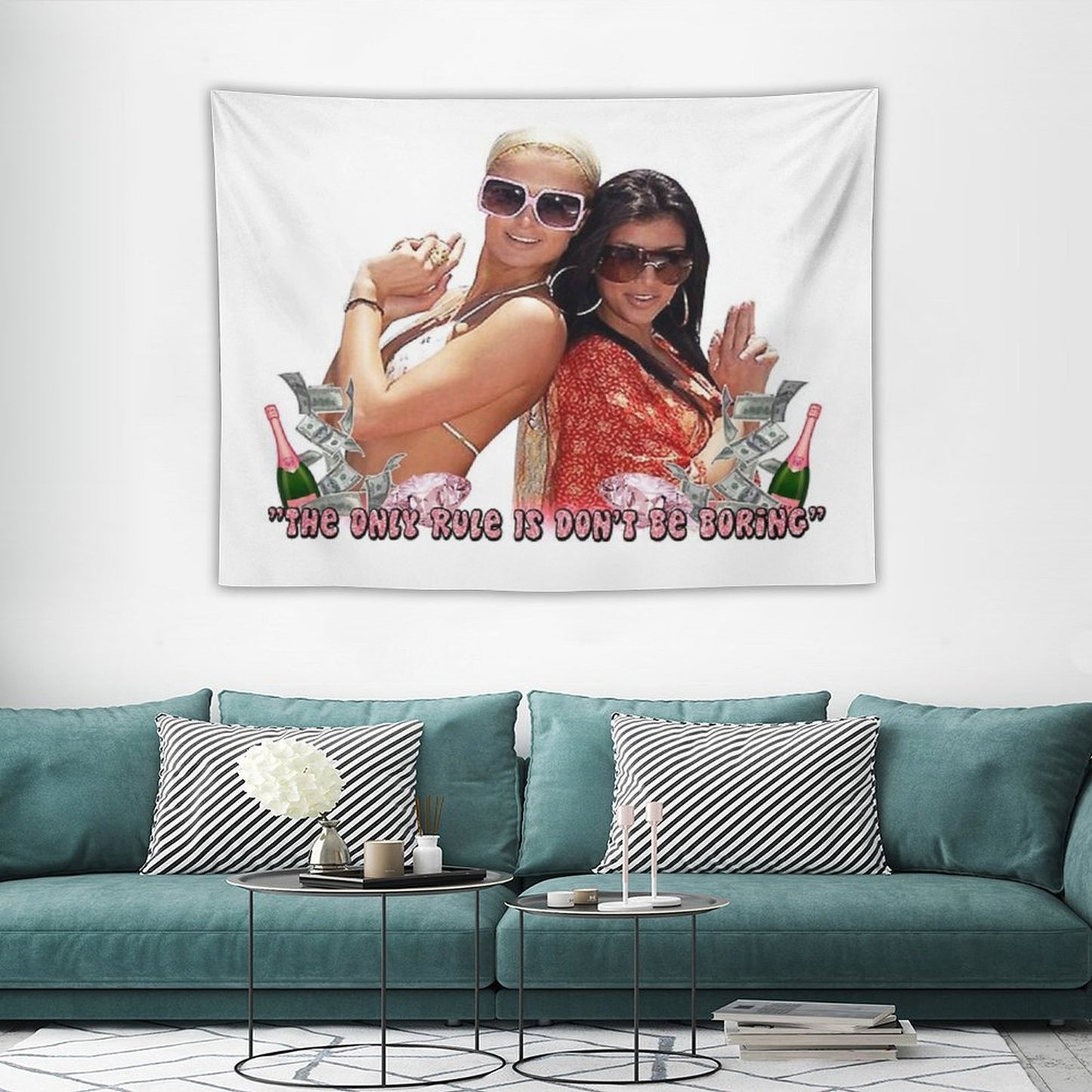 Paris Hilton & Kim Kardashian - Don't Be Boring Tapestry