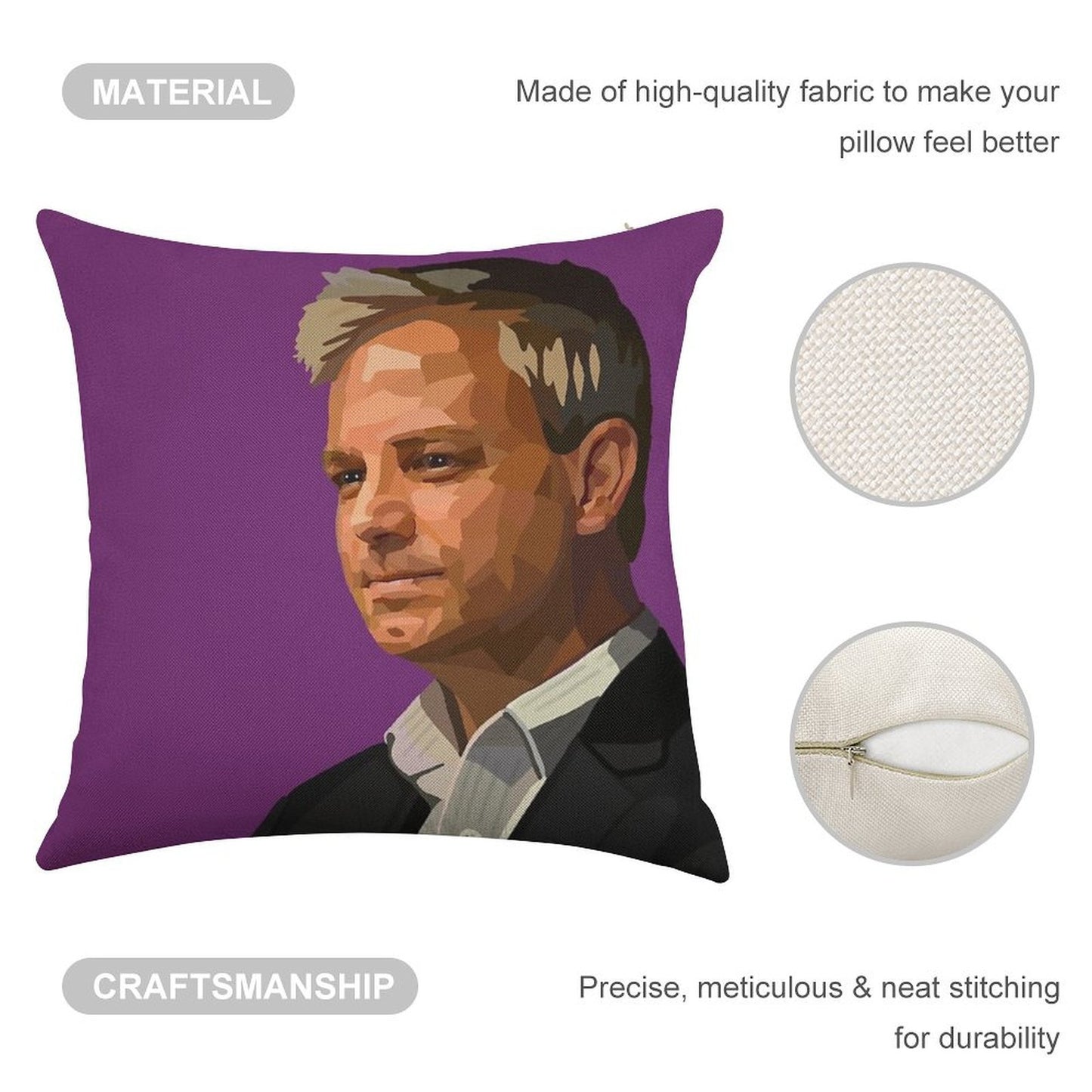 Prof. Brett Sutton Linen Throw Pillow Cover