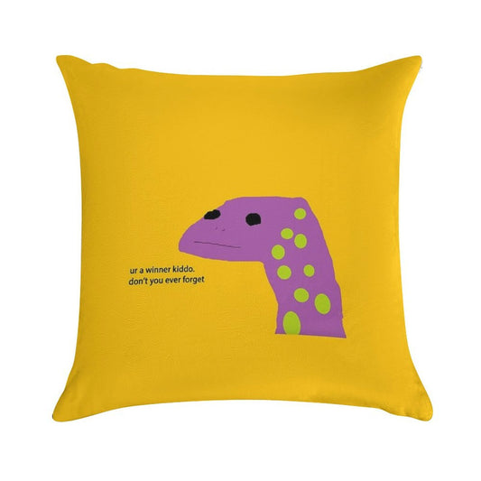 Motivational Lizard Soft Reinforced Edging Throw Pillow