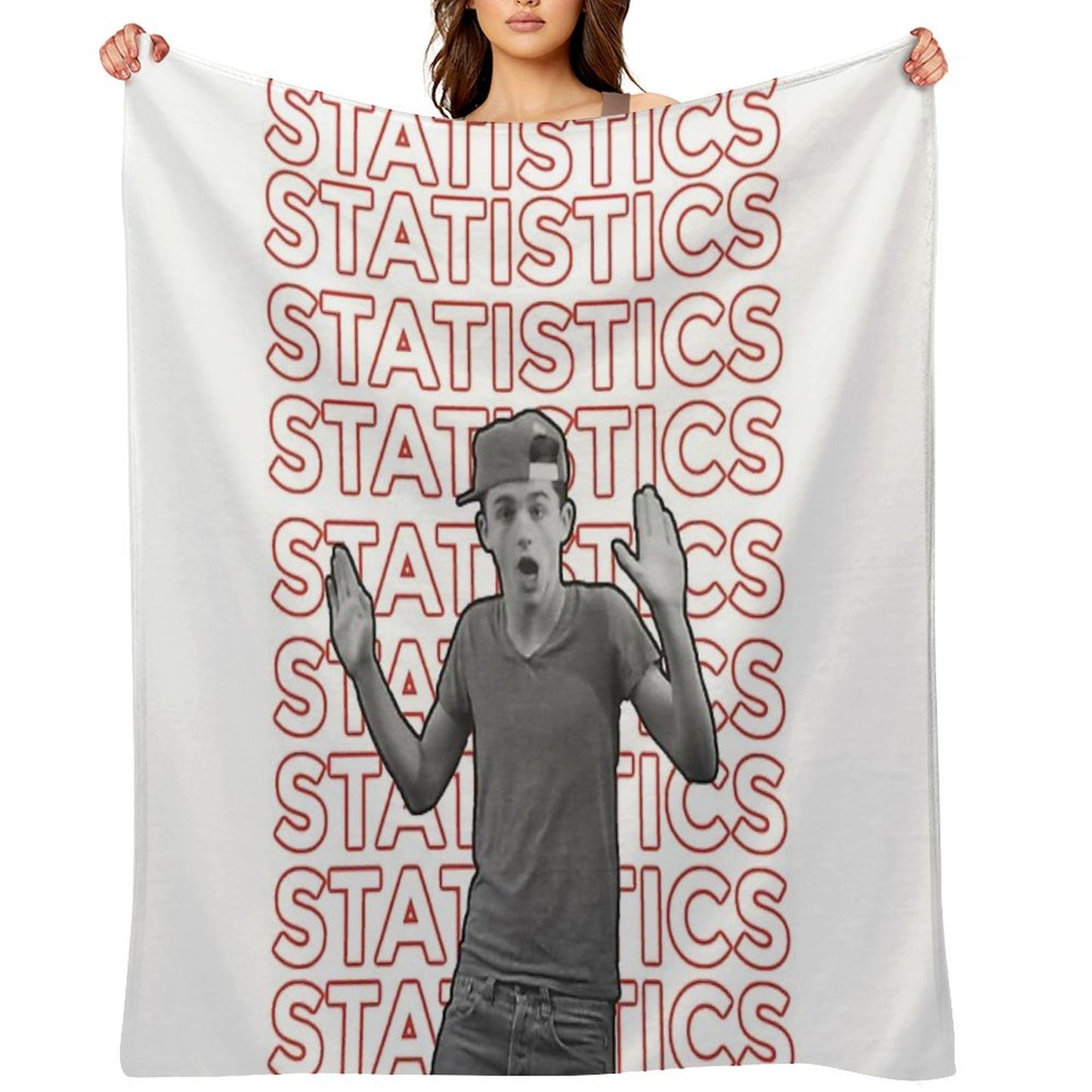 Timothée Chalamet Statistics Throw Blanket
