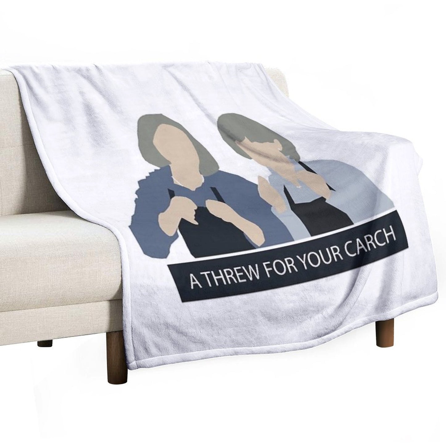 Prude And Trude - Kath And Kim Throw Blanket