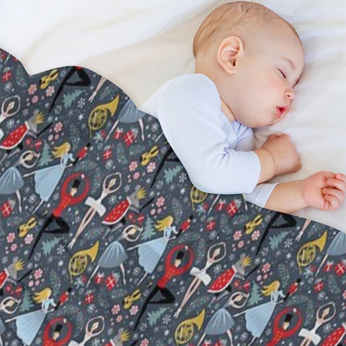 Clara's Nutcracker Ballet Repeat by Robin Pickens Throw Blanket
