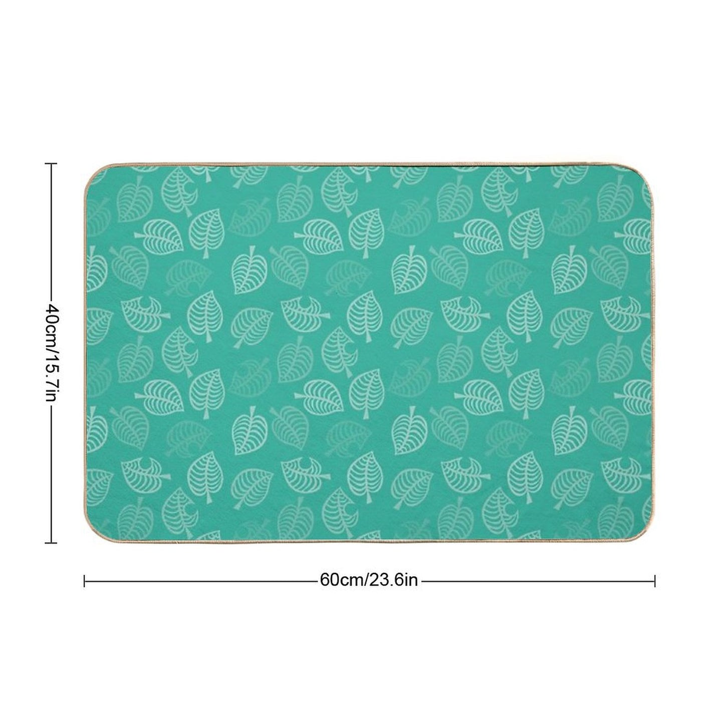 Nook Leaf in Turquoise Bath Mat