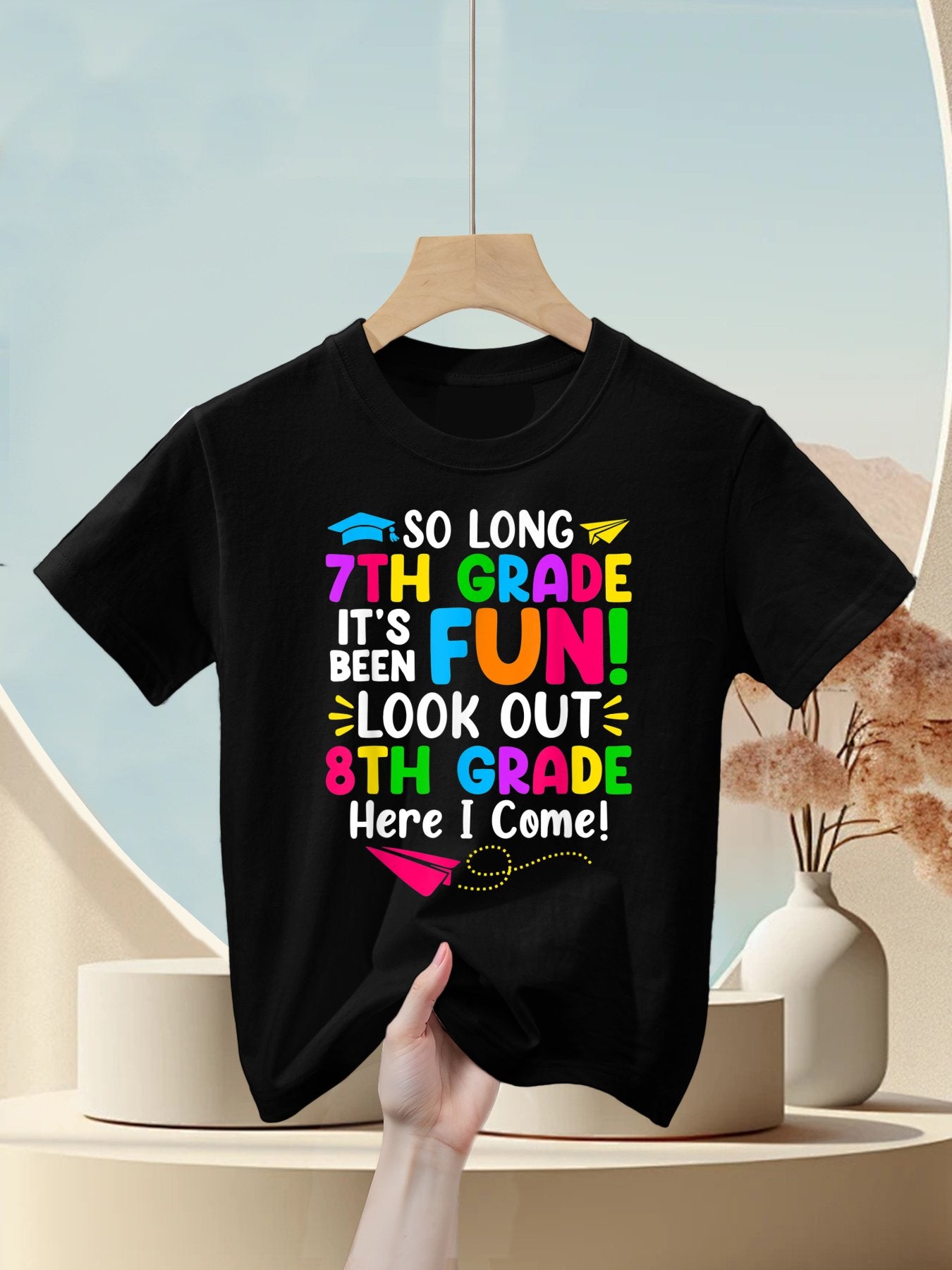 So Long 7th Grade Look Out 8th Grade Here I Come Graduation Kids T-Shirt