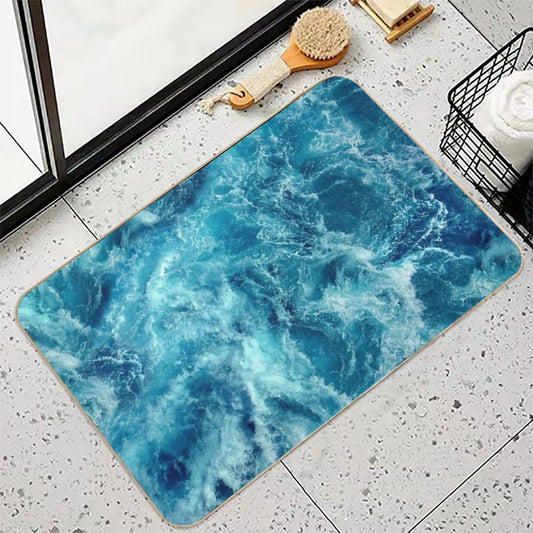 Ocean Is Shaking Pet-Safe Bath Mat