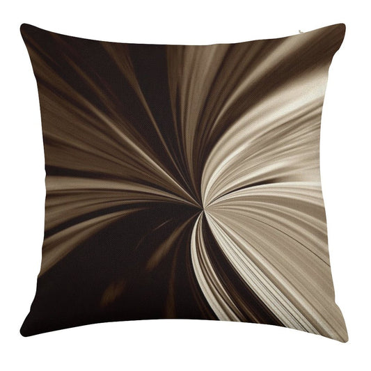 Milk Chocolate Swirl Abstract Print Pillow Linen Throw Pillow Cover