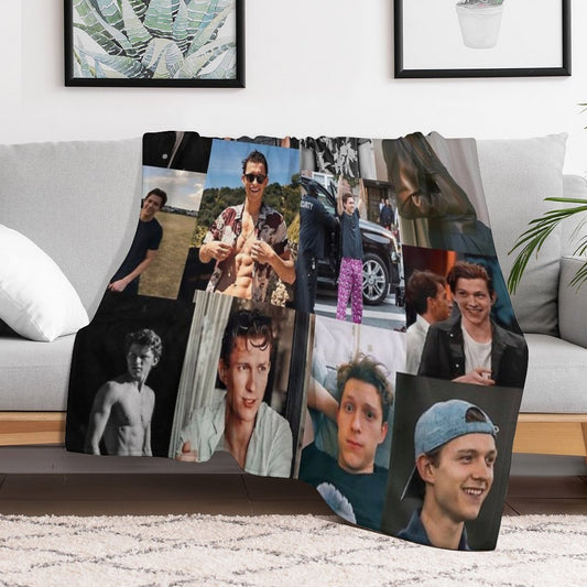 Tom Holland Collage Throw Blanket