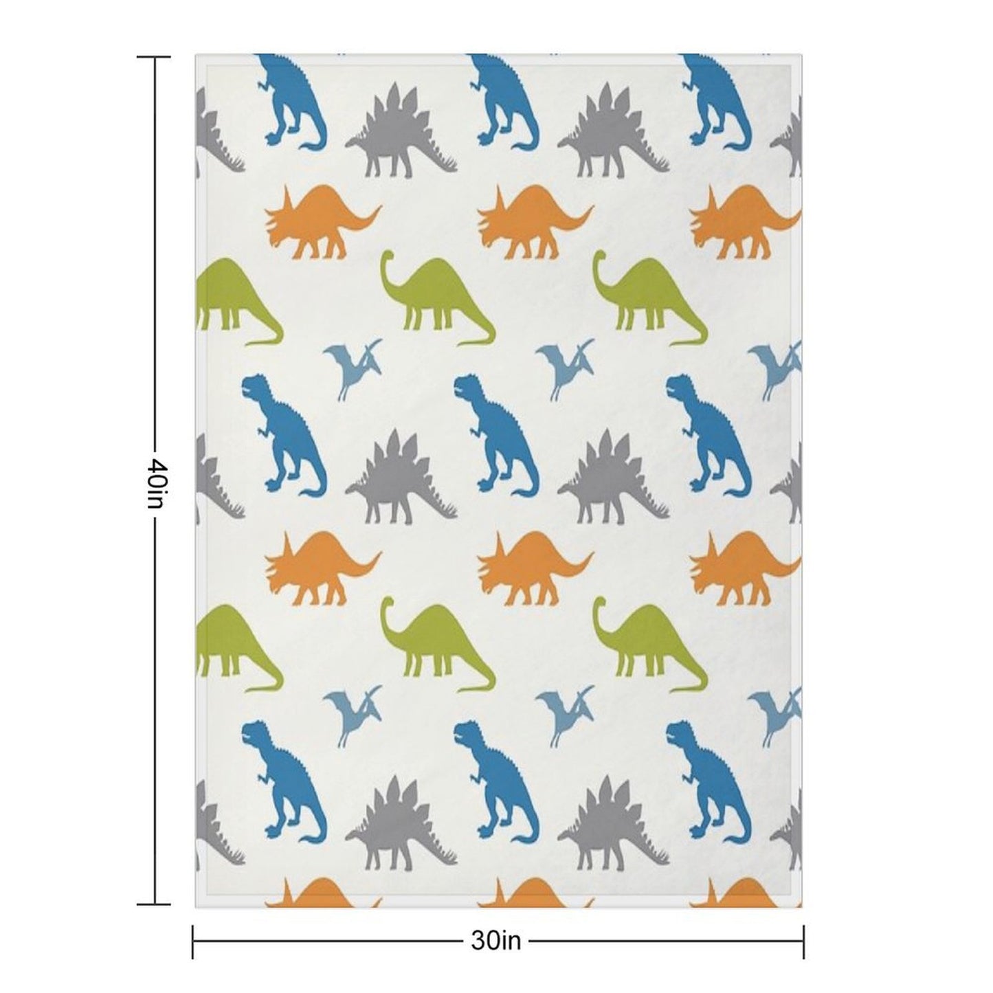 Primary Dinosaurs Throw Blanket