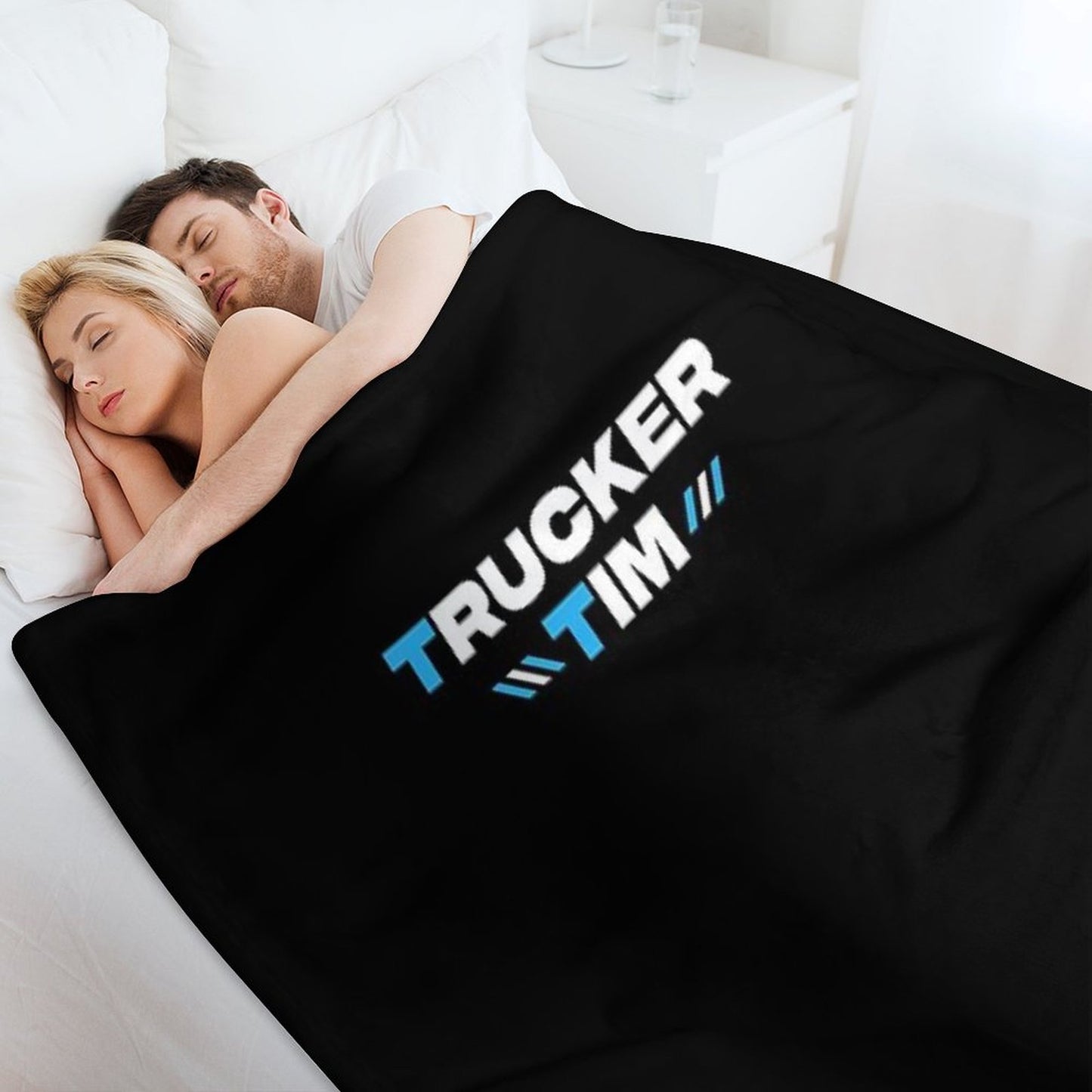 Trucker Tim Merch Trucker Tim Logo Throw Blanket