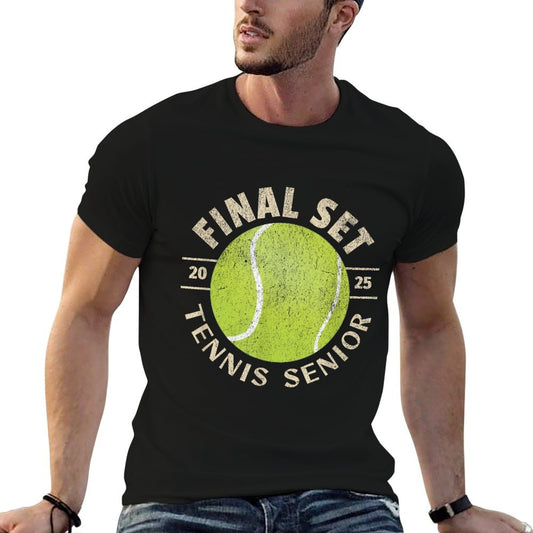 Senior Tennis 2025 The Final Set Distressed T-Shirt