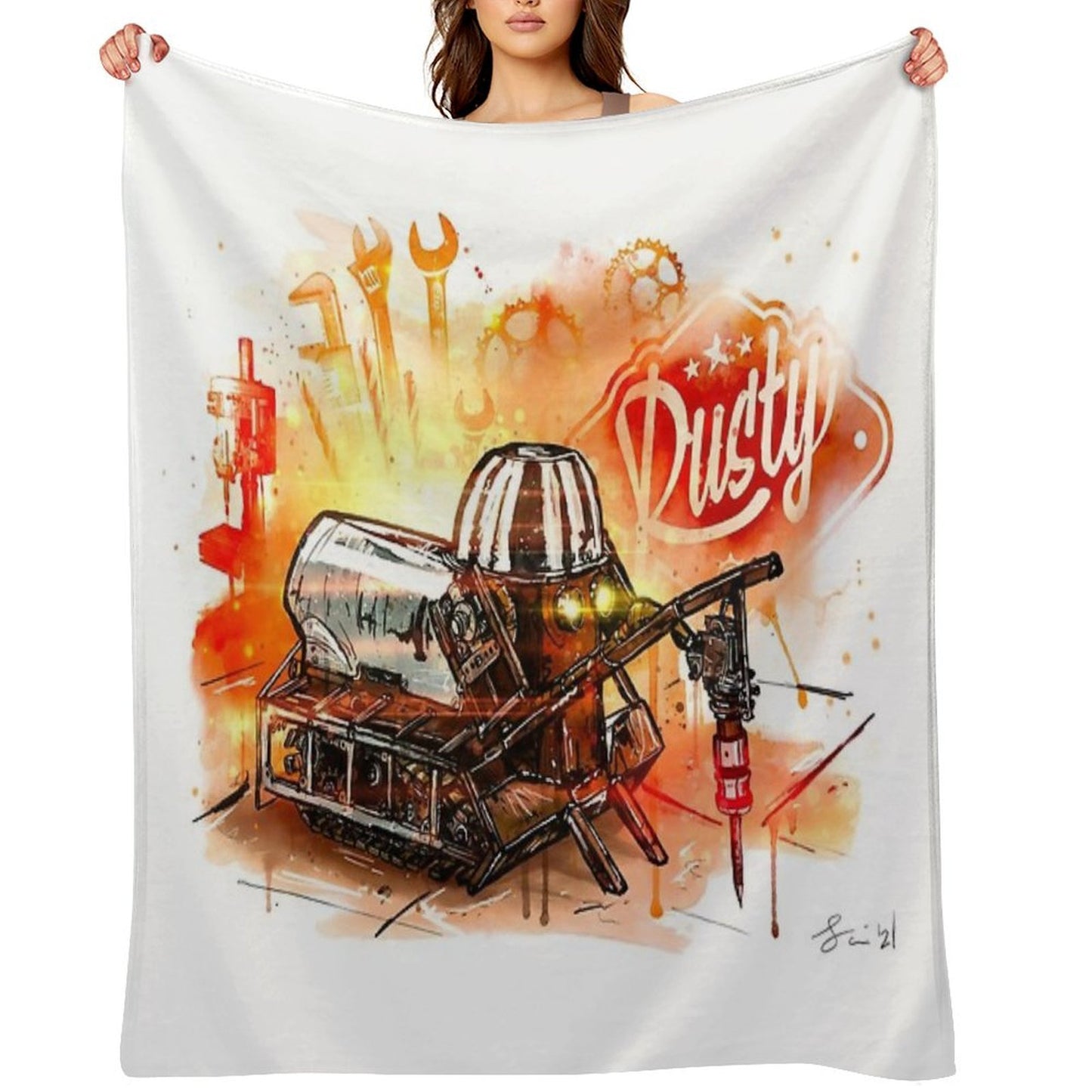 Rusty Art Throw Blanket