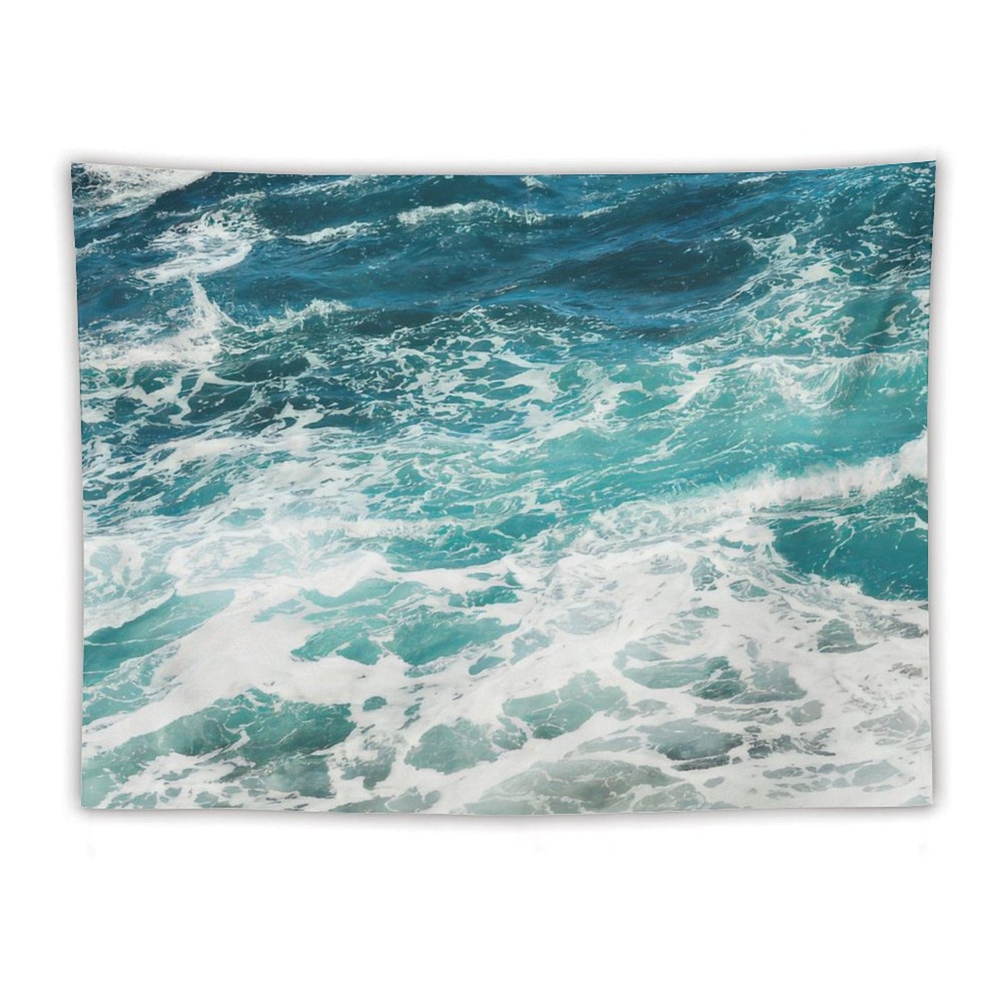 Blue Ocean Waves Tapestry