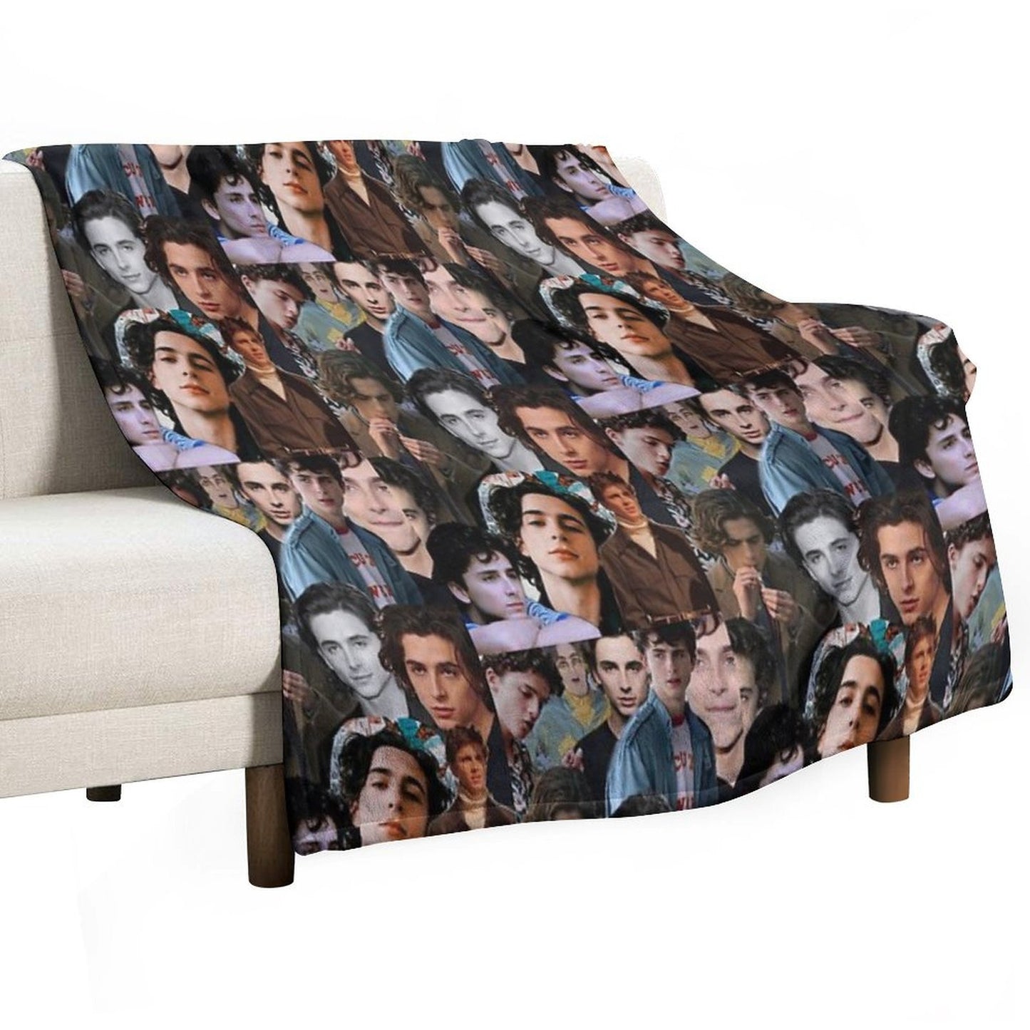 Timothee Chalamet Collage Design Throw Blanket