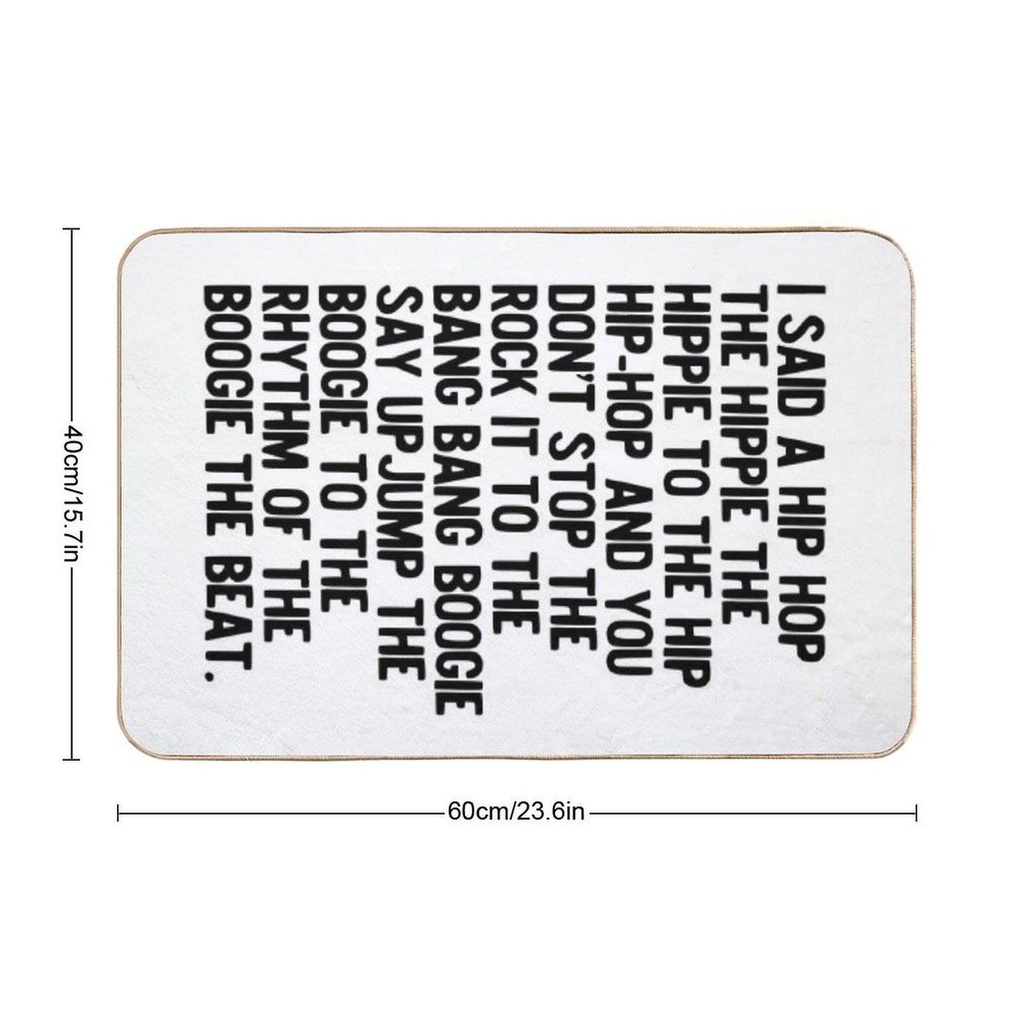 Rappers Delight - Sugar Hill Gang Lyric Art Music - Hip Hop Music Poster - Classic Rap Song - I Said A Hip Hop Bath Mat