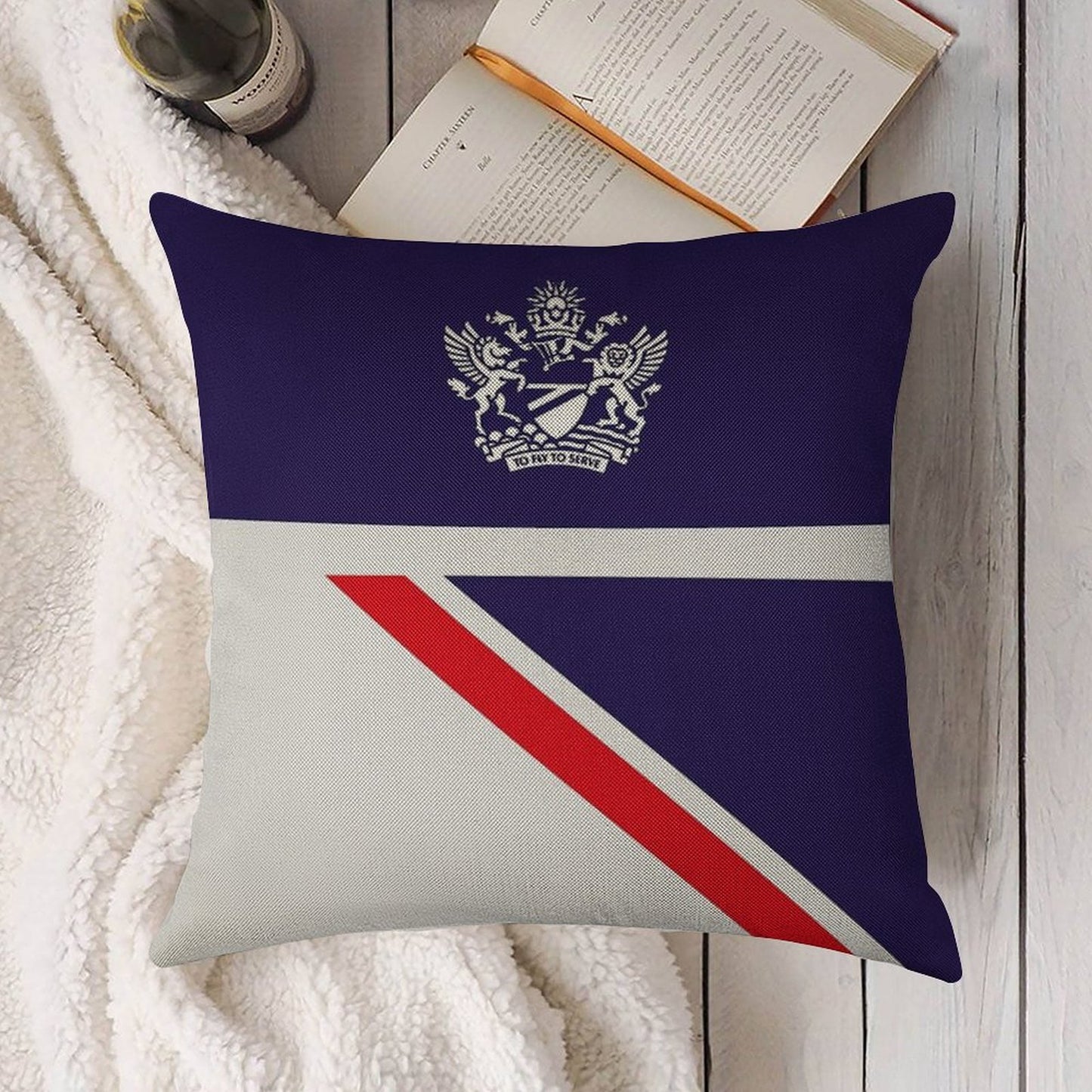 British Airways Landor Design Linen Throw Pillow Cover